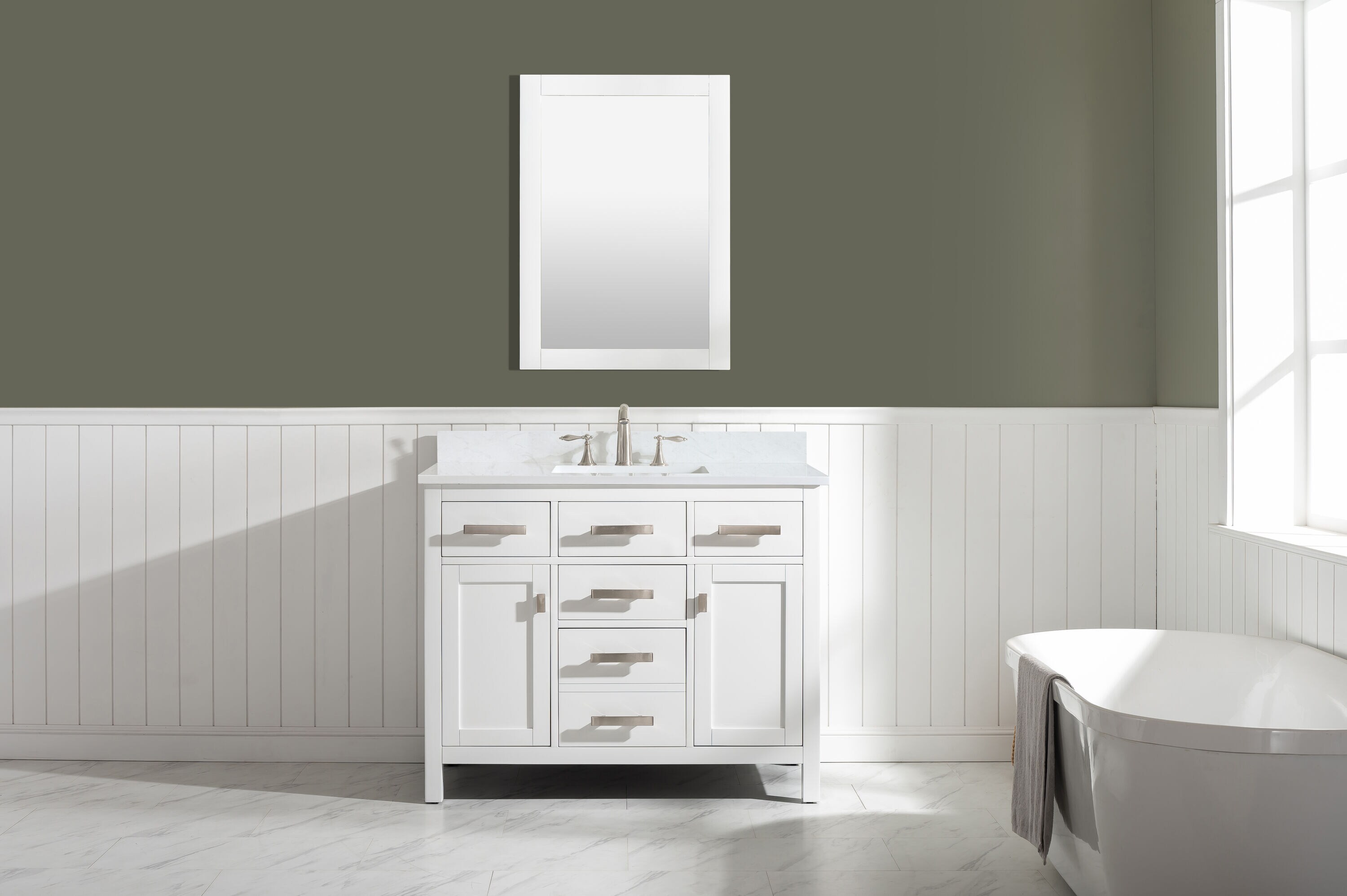 Design Element V01-42-WT Bath-Vanity-Combo - View #2