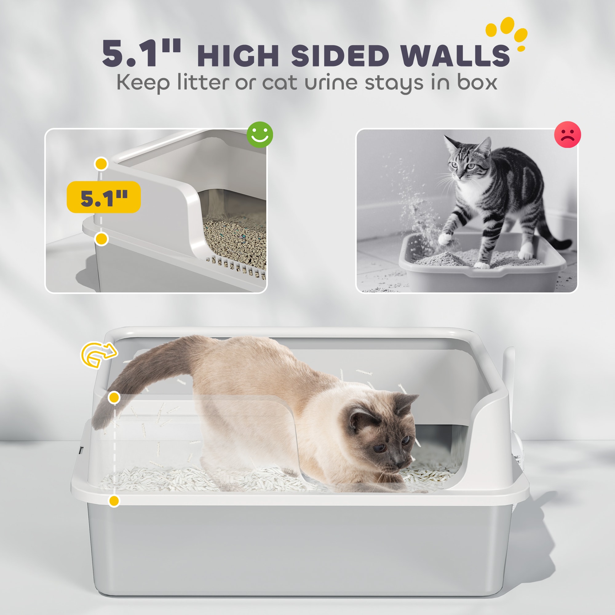 PawHut D31-130V00LG Cat-Litter-Box - View #7