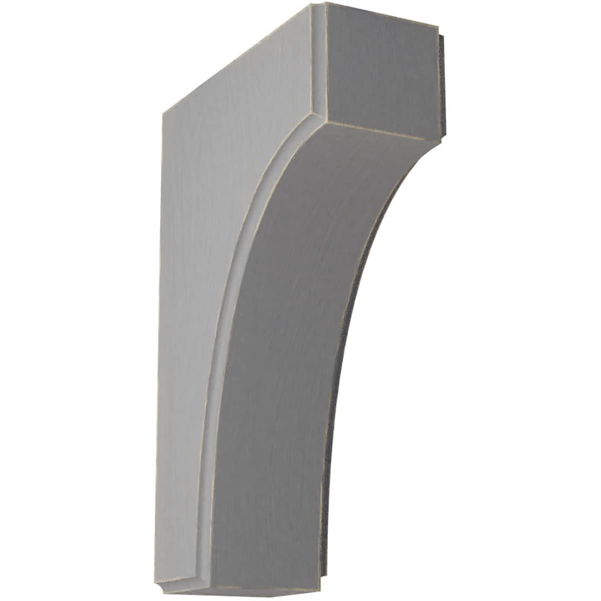 Ekena Millwork BKTWD02X04X06CVPG Clarksville 1-3/4-in x 4-in x 6-in Rubberwood Gray Wood Standard Bracket
