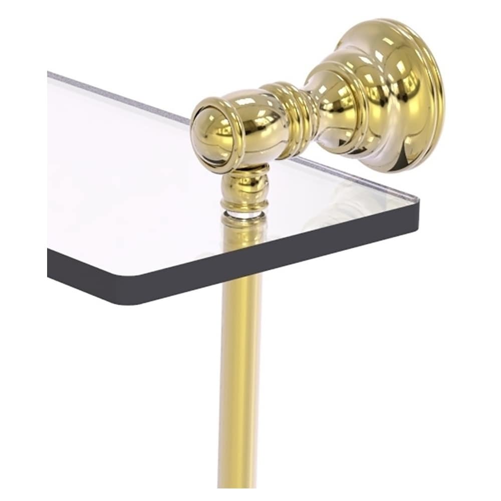 Allied Brass Unlacquered 3-Tier Brass Wall Mount Corner Bathroom Shelf  (8-in X 15-in X 8-in) in the Bathroom Shelves department at