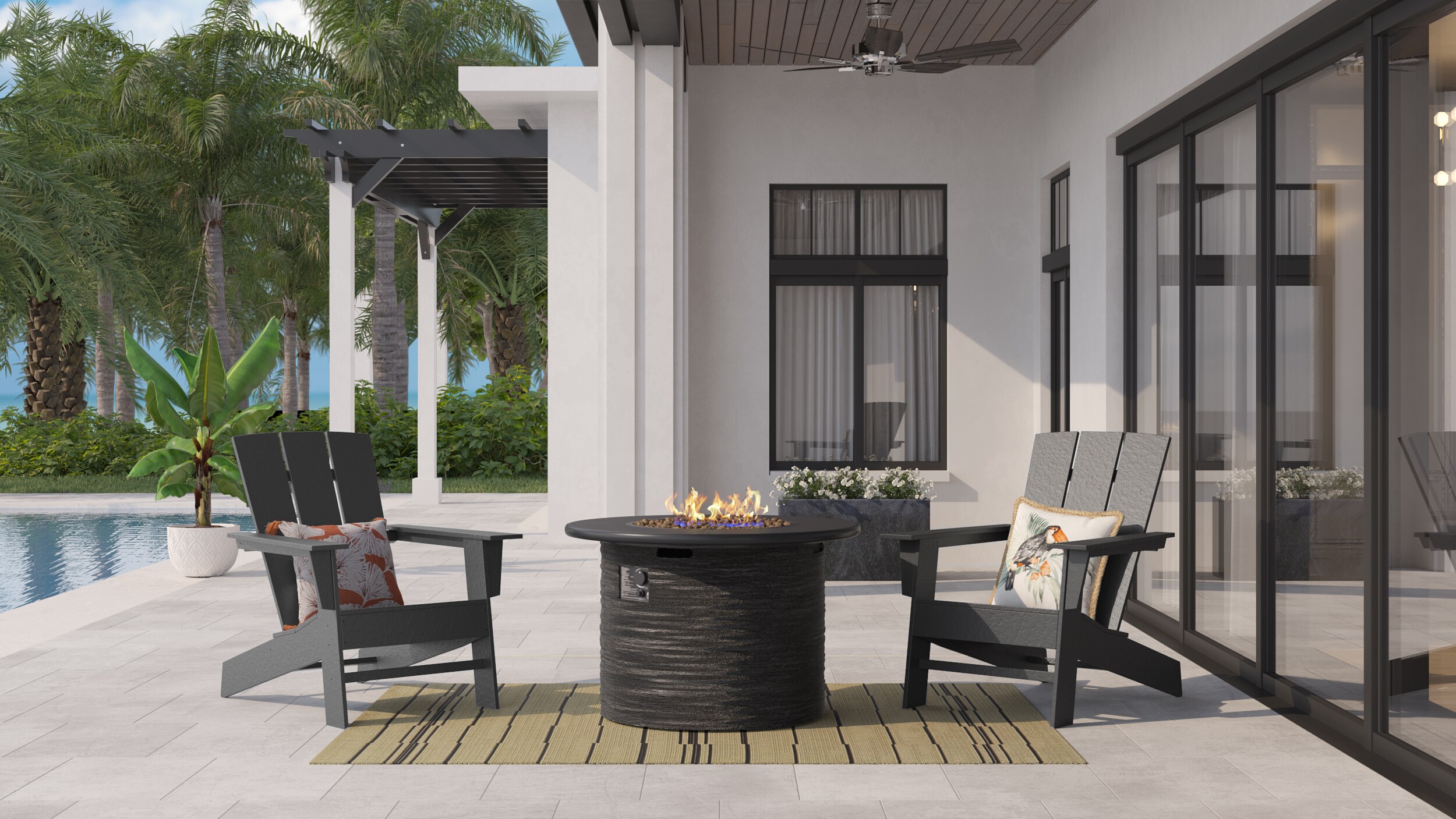 allen + roth by POLYWOOD ARAD210BL Patio-Chairs - View #2