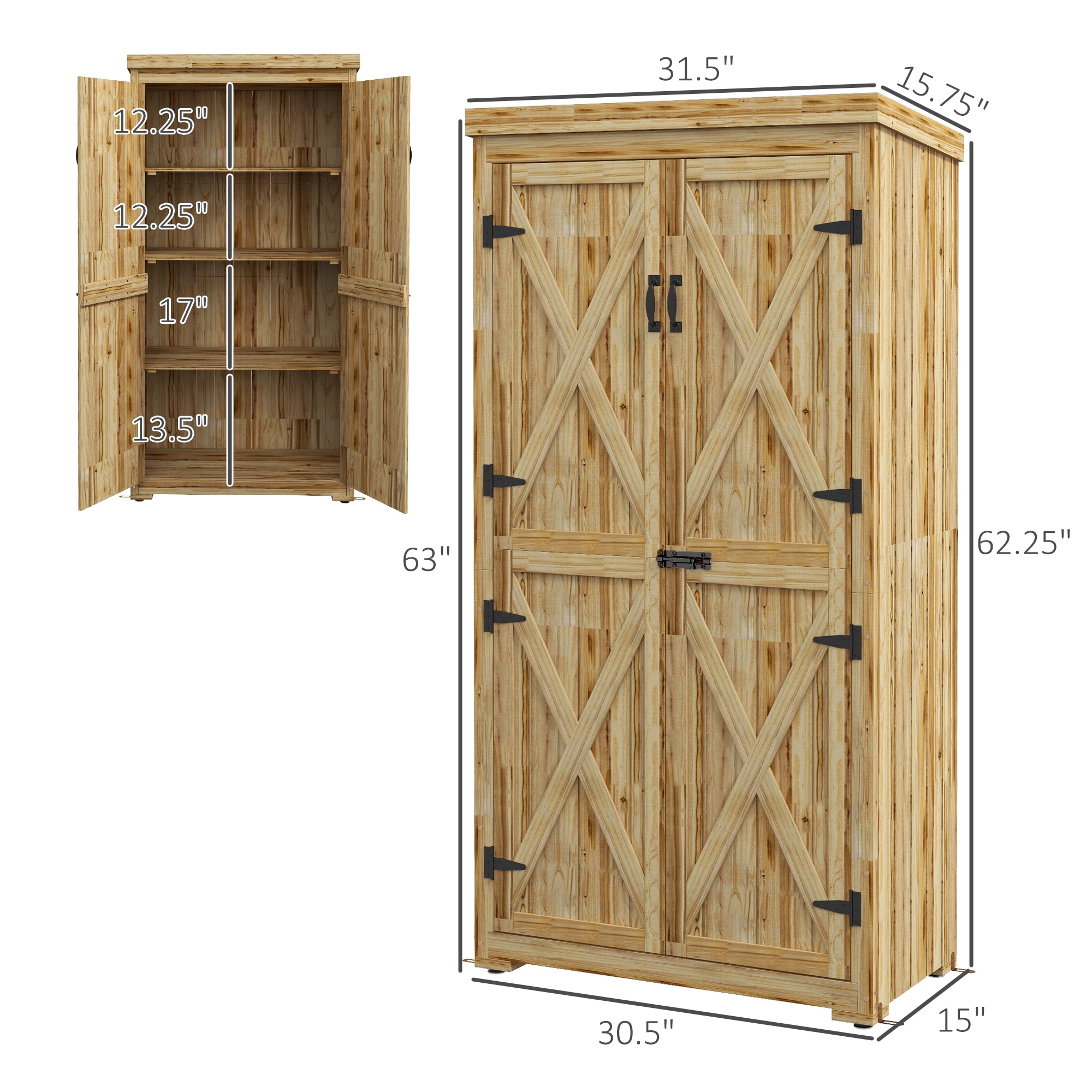 WELLFOR TWSG030-GR Wood-Storage-Buildings - View #3