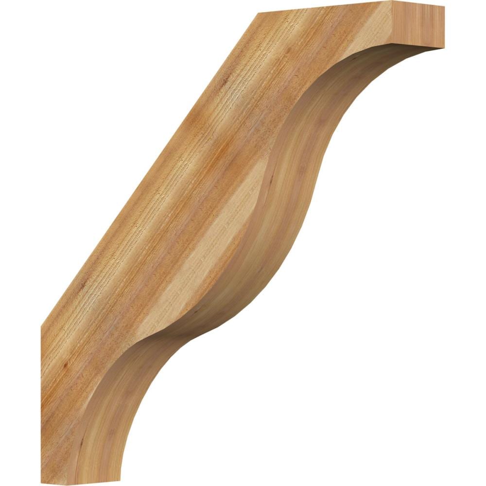 Ekena Millwork BRC06X36X36FST00RWR 6-in x 36-in x 36-in Western Red Cedar Unfinished Wood Funston Rough Sawn Knee Brace