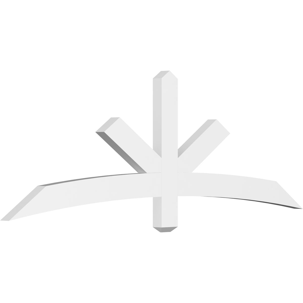 Ekena Millwork GBP072X24X0204ALB00 Alberta White PVC Gable bracket