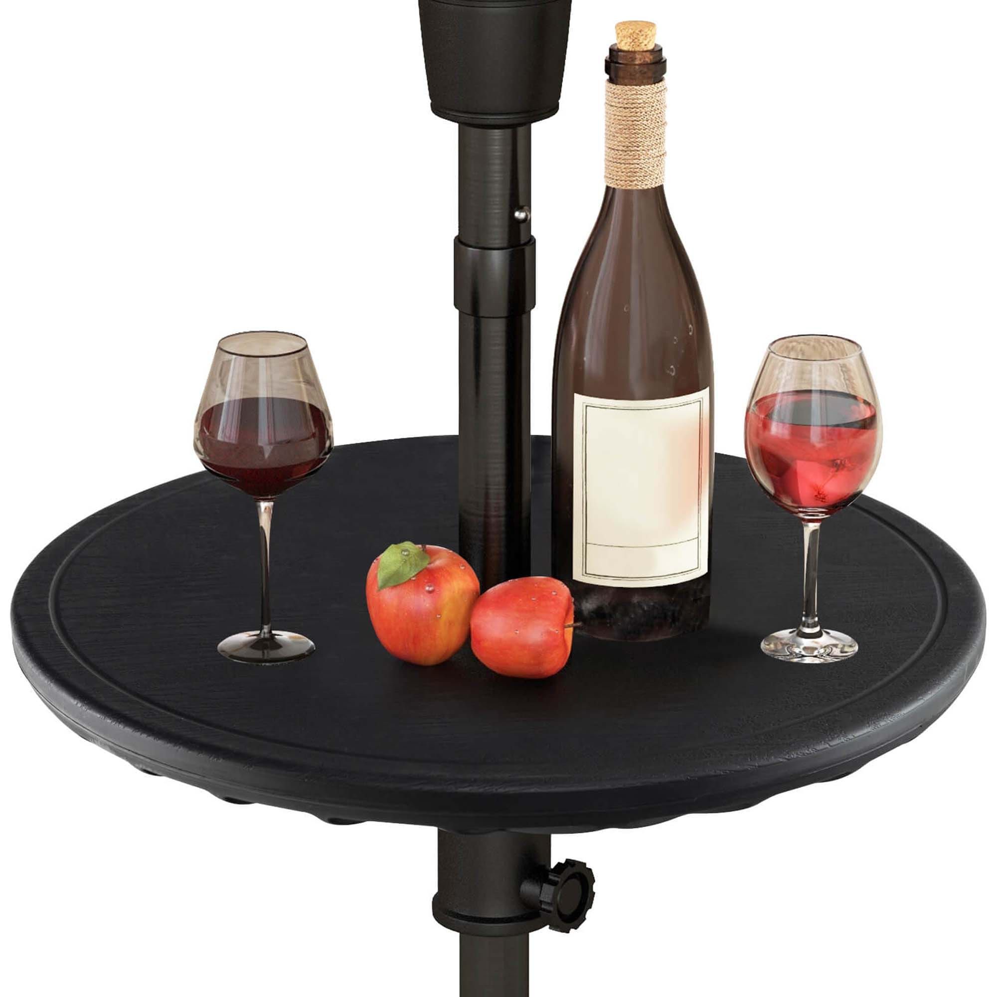 Costway HCST02148 Round Coffee Table 20-in W x 20-in L with Umbrella Hole