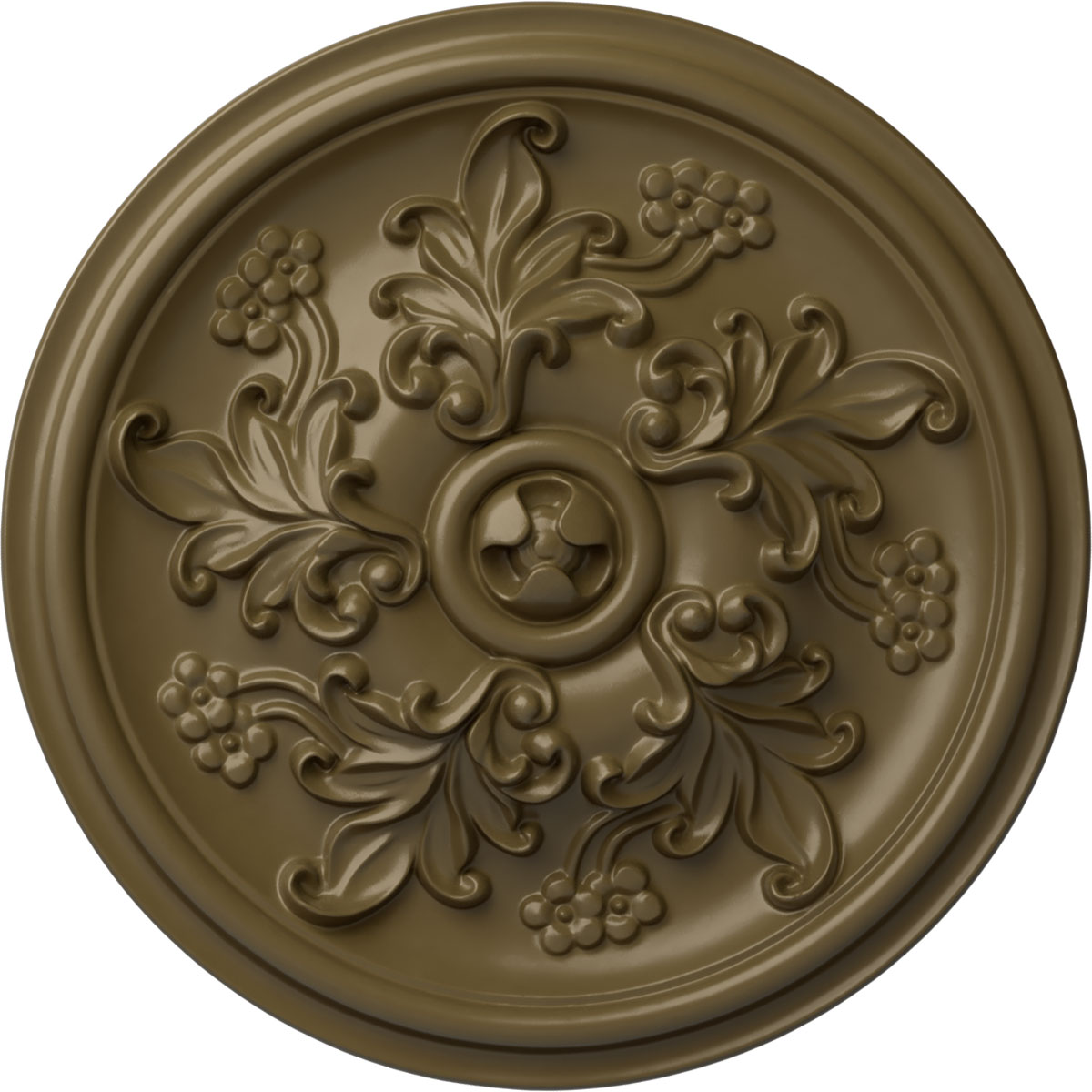 Ekena Millwork CM14KTMMF Katheryn 14.5-in W x 14.5-in L Painted Mississippi Mud Polyurethane Whole Ceiling Medallion