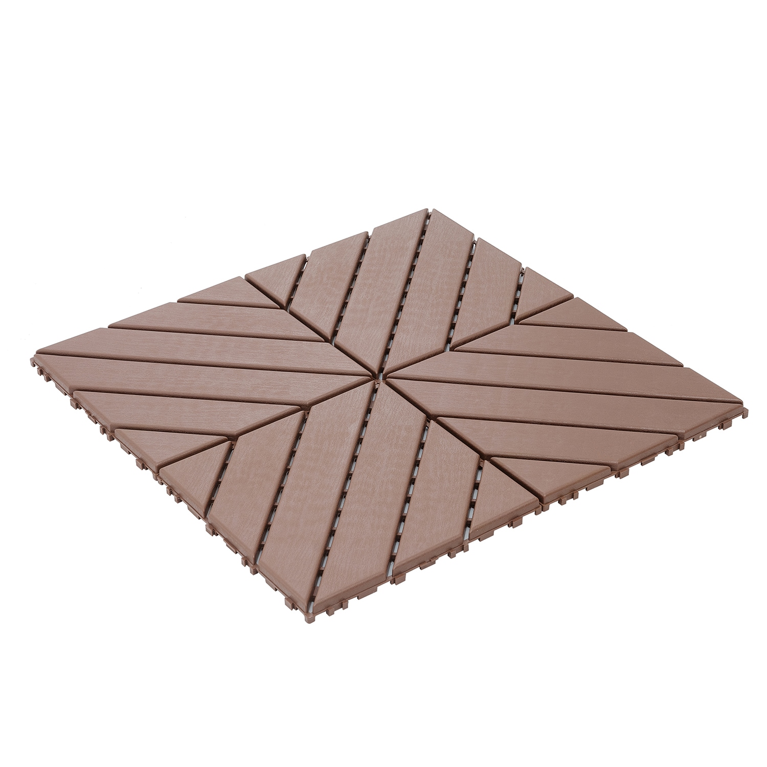 Bybafun 12-in x 12-in 60-Pack Gray Prefinished Vinyl/Plastic Deck Tile (60-sq ft)
