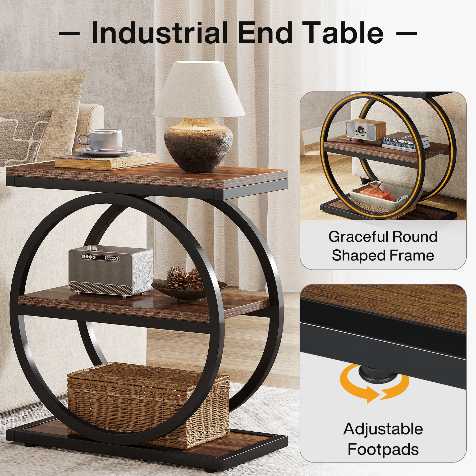 Tribesigns LWFD-JW0766 End-Tables - View #4
