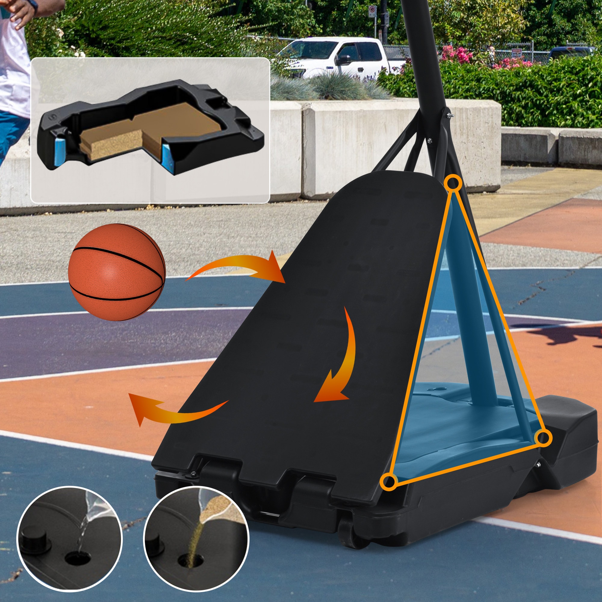 Kahomvis WW-QPW5-638 Basketball-System - View #6