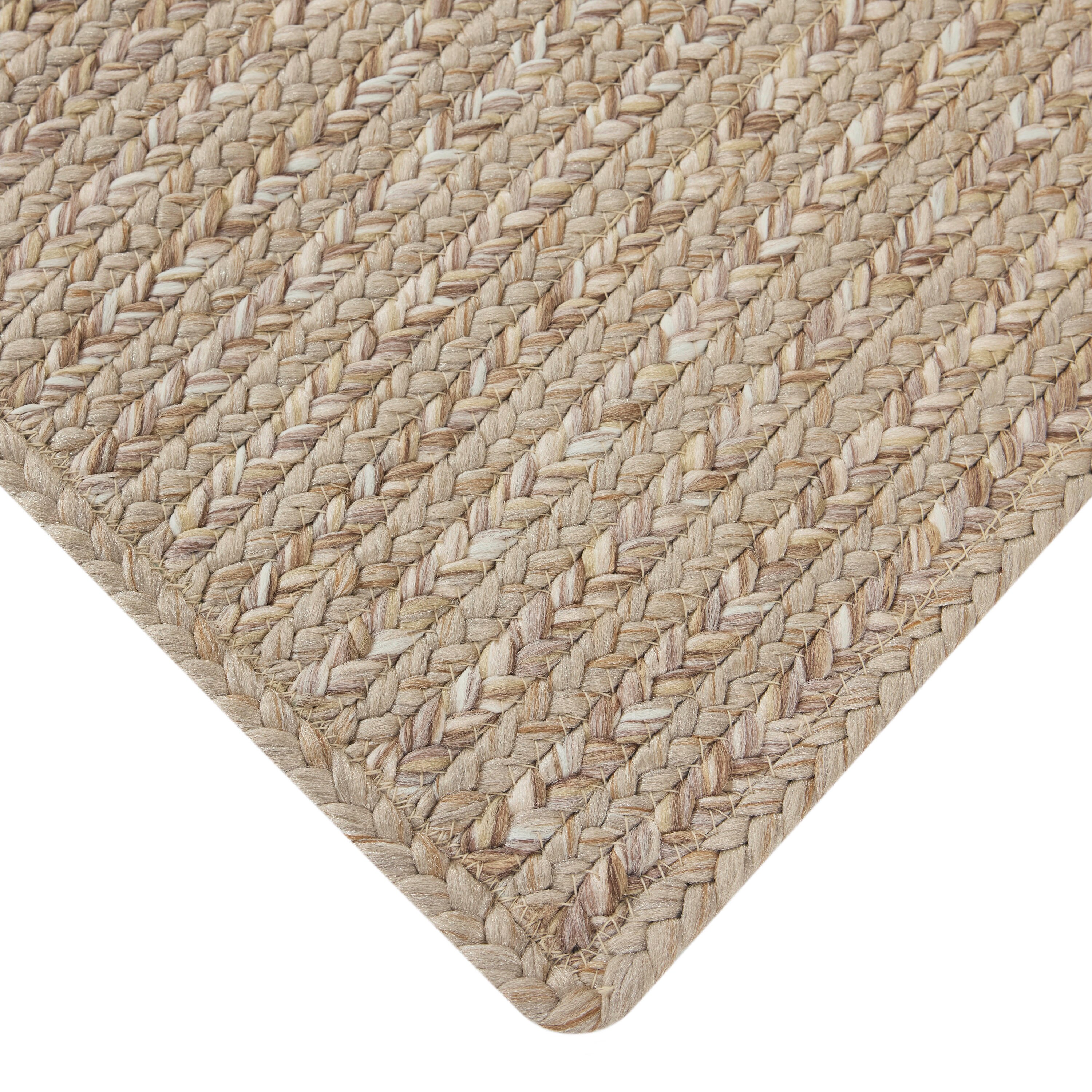 allen + roth 2 X 4 (ft) Braided Neutral Indoor/Outdoor Solid Coastal Throw  Rug in the Rugs department at