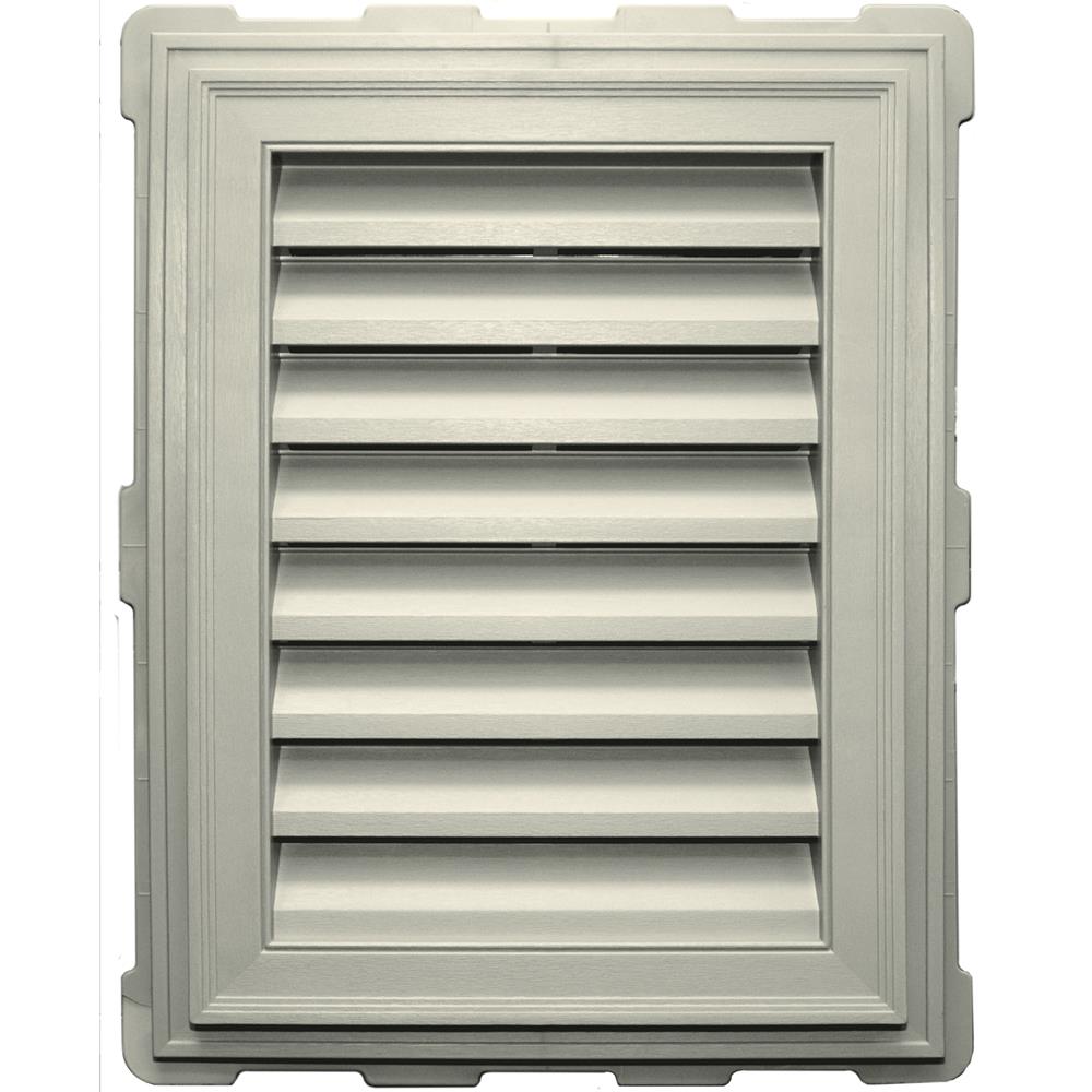 Builders Edge 120071824082 18-in x 24-in Linen Rectangle Vinyl Gable Louver Vent