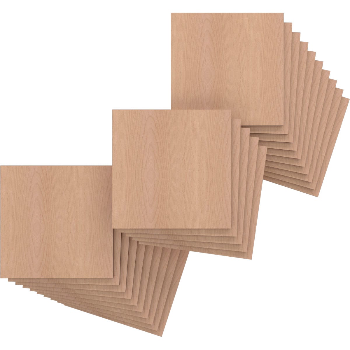 Ekena Millwork HBW08X08X250DAL 7-3/4-in x 7-3/4-in Smooth Paintable/Stainable Wood Wall Panel ( 25 -Pack, Covers 0.42-sq ft )