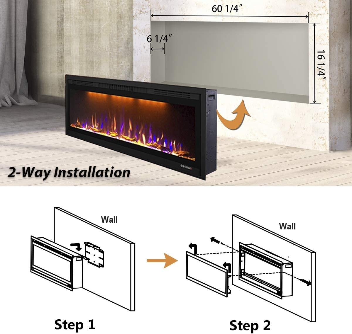 EdenDirect LW-BI60 Electric-Fireplaces - View #8