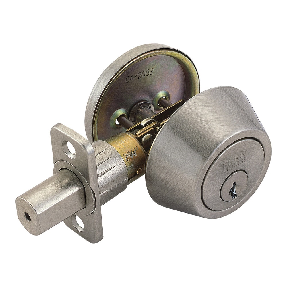 Design House 740423 Pro Pro Satin Nickel Single Cylinder Deadbolt