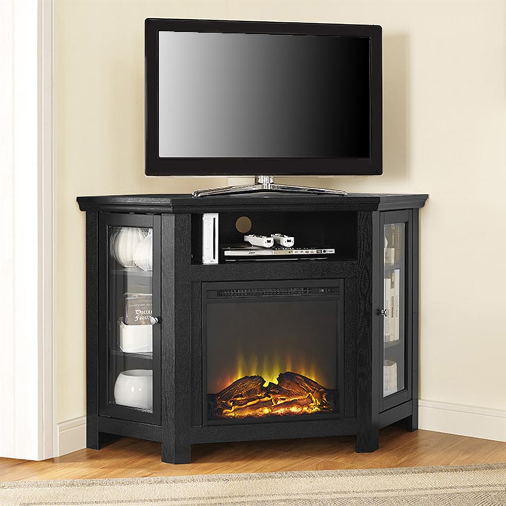 Lowes corner electric fireplace deals tv stand