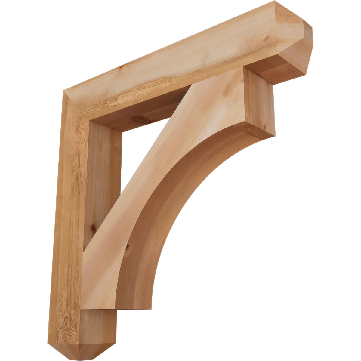 Ekena Millwork BKT06X36X36WTL04SWR Westlake craftsman smooth 5-1/2-in x 36-in x 36-in Western red cedar Brown Wood Standard bracket
