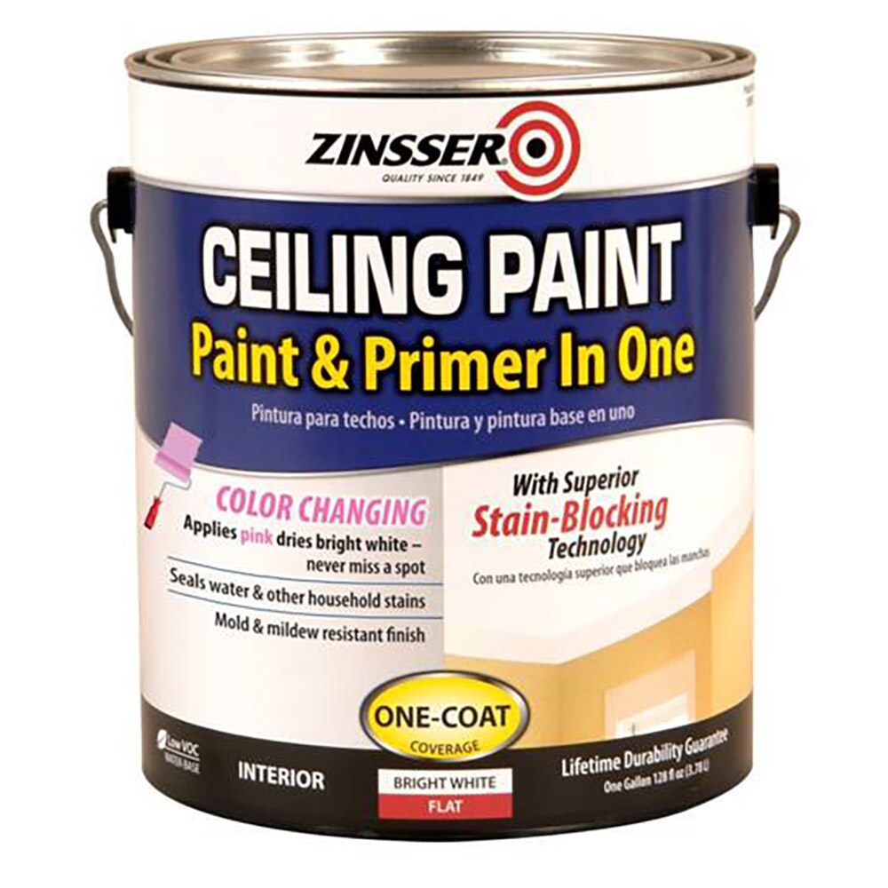 Zinsser Ceiling Flat Bright White Ceiling Paint and Primer (1-Gallon)