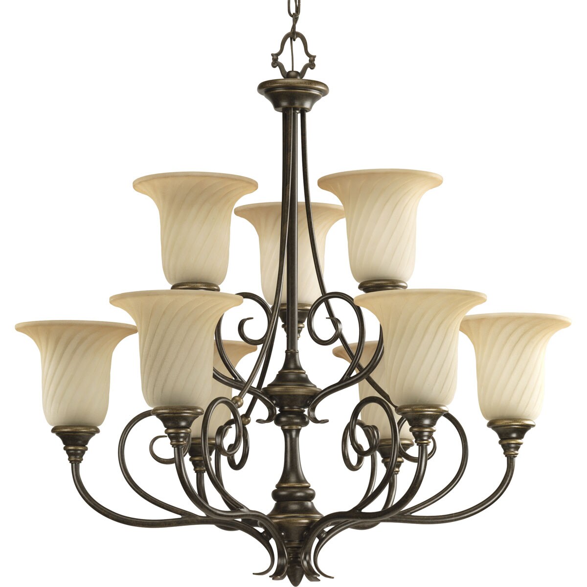 Progress Lighting P4288-77 Kensington Forged Bronze Transitional Chandelier