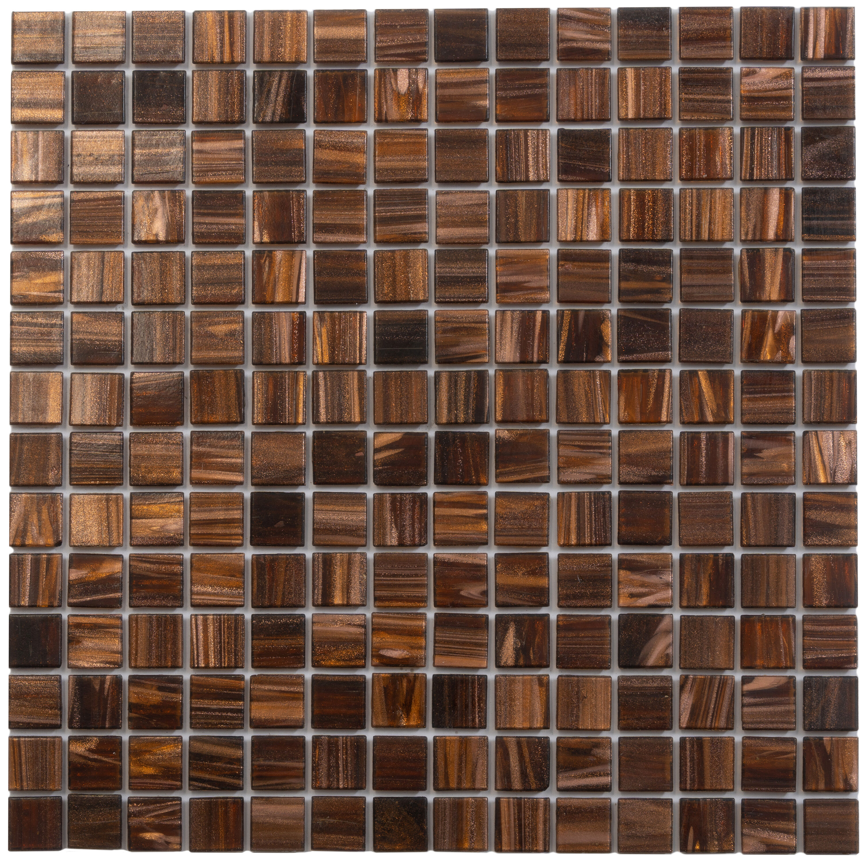 Apollo Tile Celestial Brown and Gold 12-in x 12-in Glossy Glass Uniform Squares Floor and Wall Tile (20-sq. ft/ Carton)