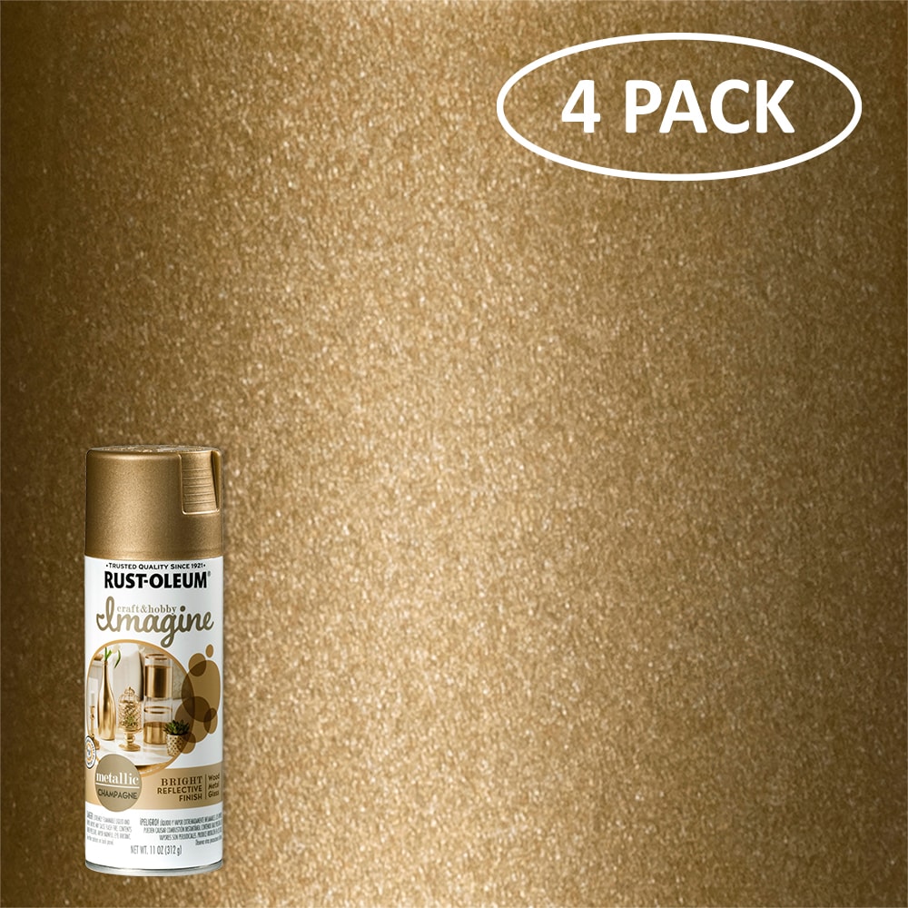 Rust Oleum Imagine Craft and Hobby Spray Paint 11 Oz Metallic Gold Pack Of  4 Cans - Office Depot