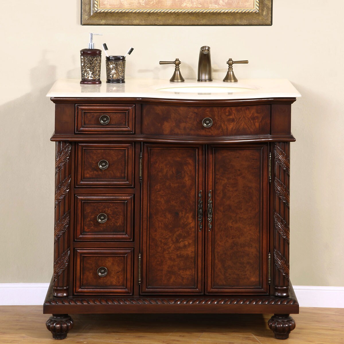 Silkroad Exclusive HYP-0213-CM-UIC-36-R Bath-Vanity-Combo - View #2