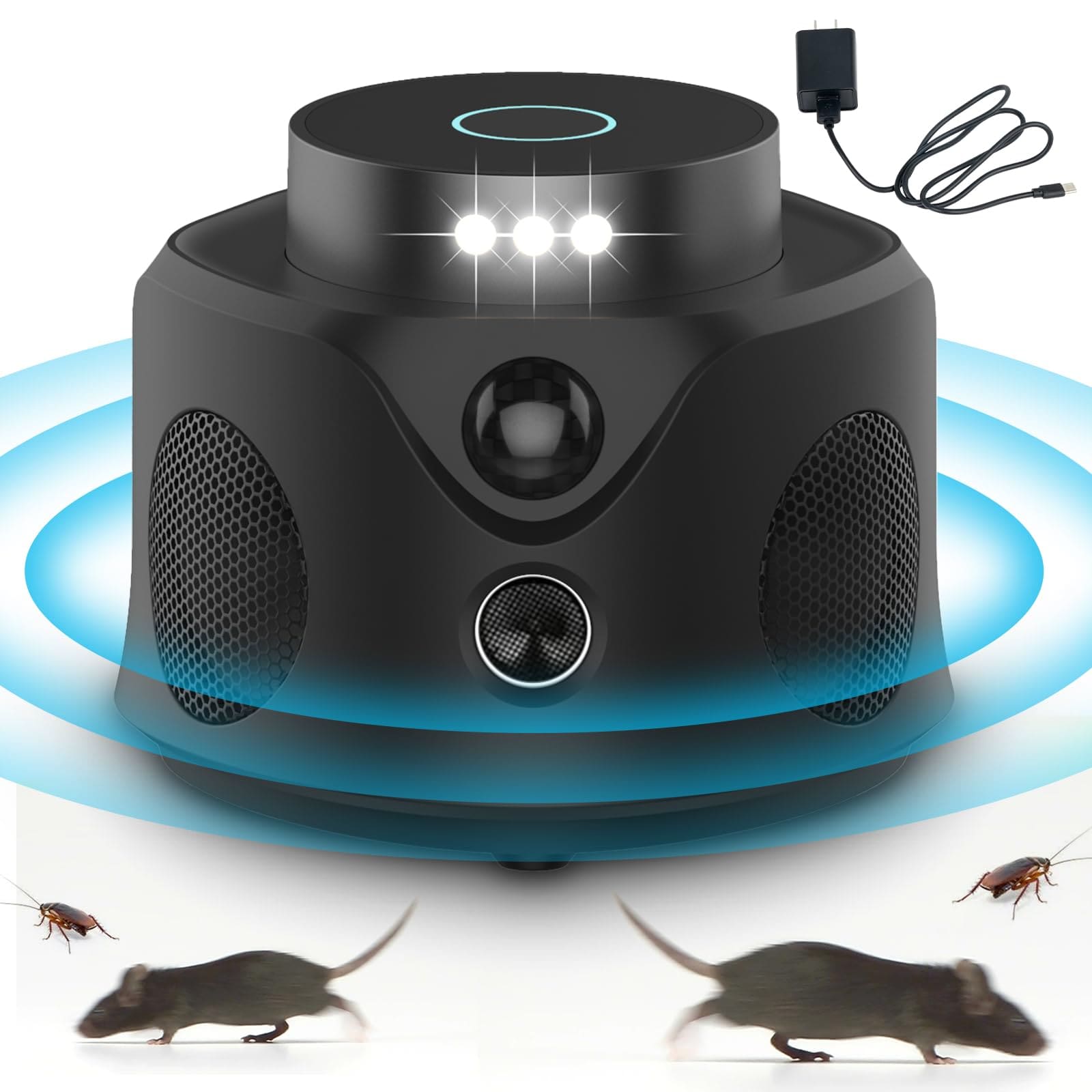 PatioEasy Ultrasonic Mouse Repeller Electronic Pest Repellent with Variable Frequency Ultrasound for Indoor Use