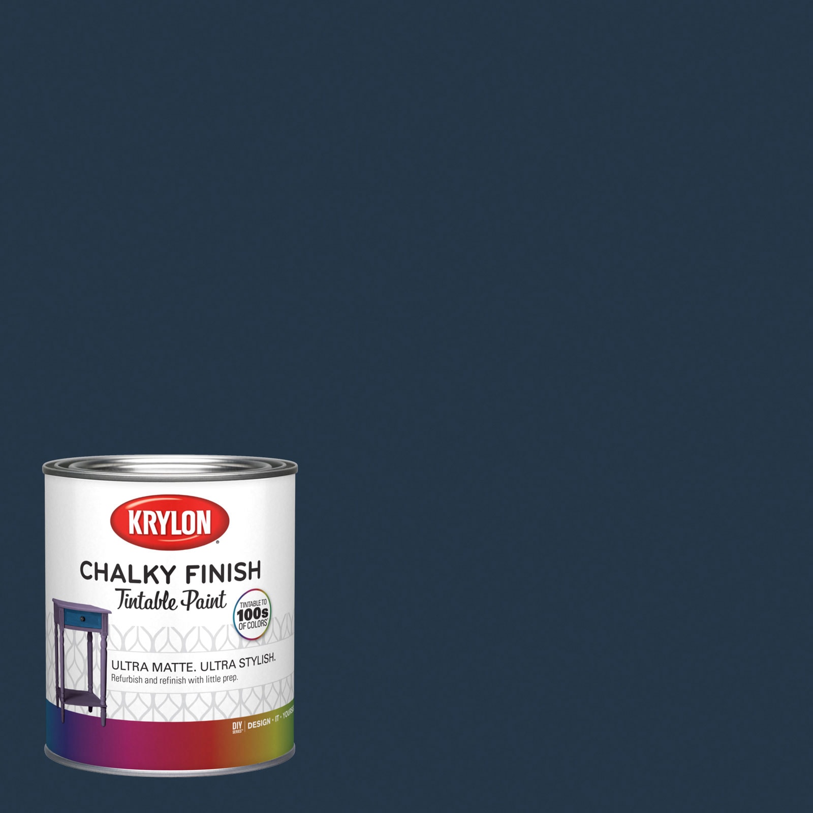 Krylon 4010-4-1693212 Water-based Indigo Streamer 4010-4 Chalky Paint (1-quart)