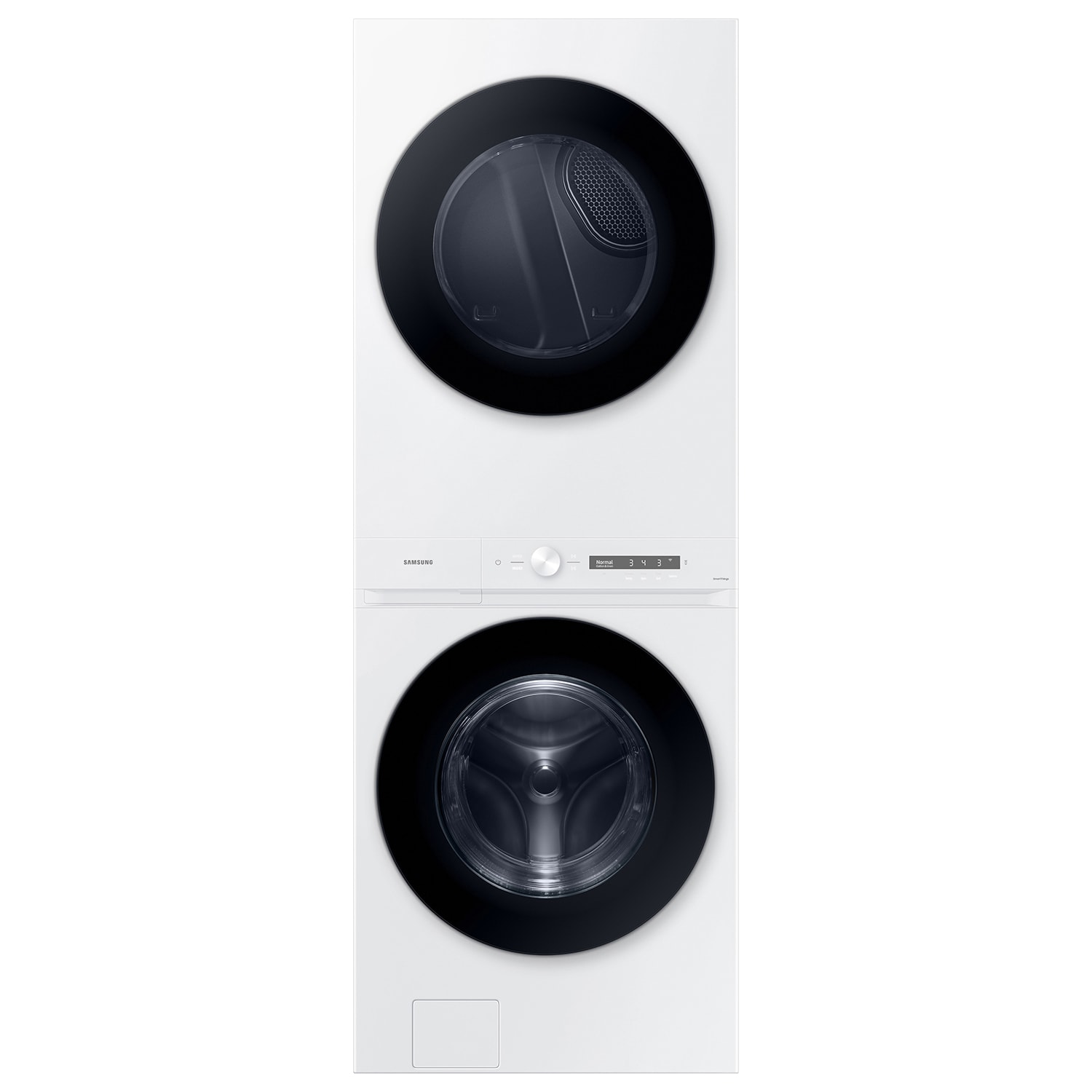 Samsung WH46DBH100GW Bespoke AI Laundry Hub Stacked Laundry Center with 4.6-cu ft Front load Washer and Gas 7.6-cu ft Dryer (ENERGY STAR)