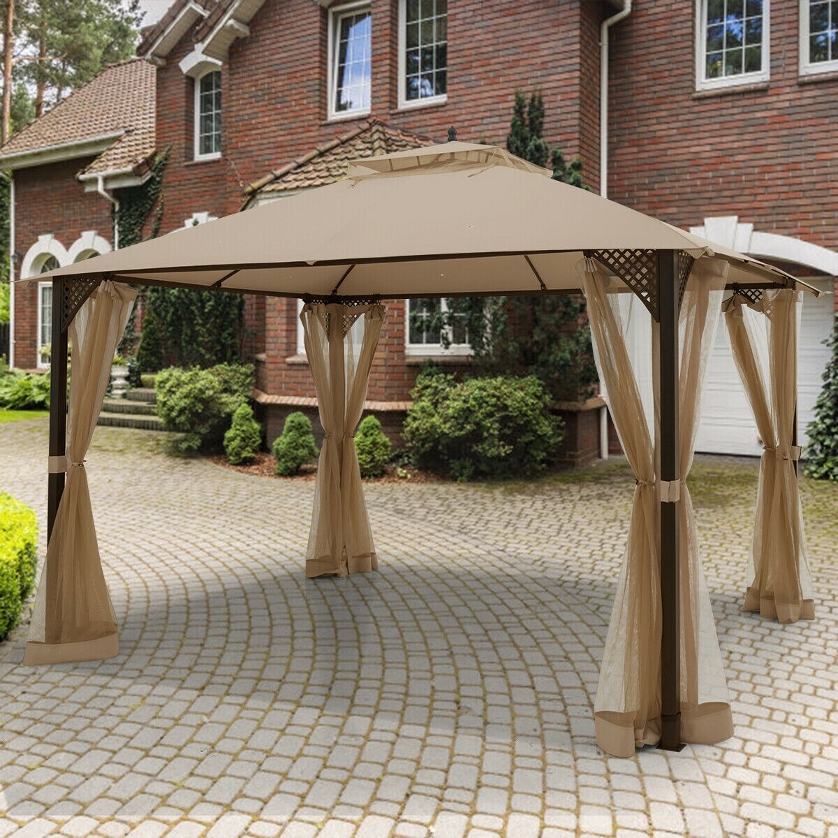 WELLFOR LWAROP70 Wood-Resin-Gazebos - View #6