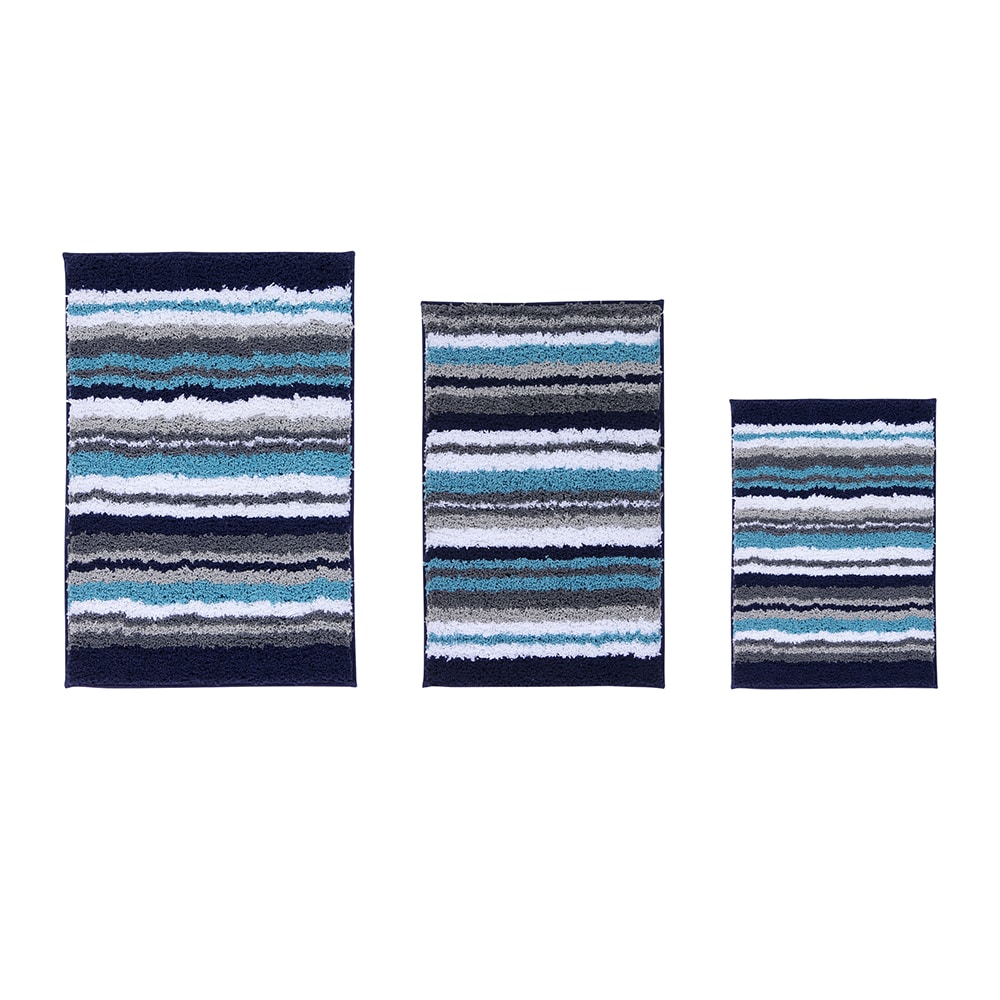 Better Trends BAGR3PC172140BG 36-Inches x 24-Inches Navy Polyester Bath rug