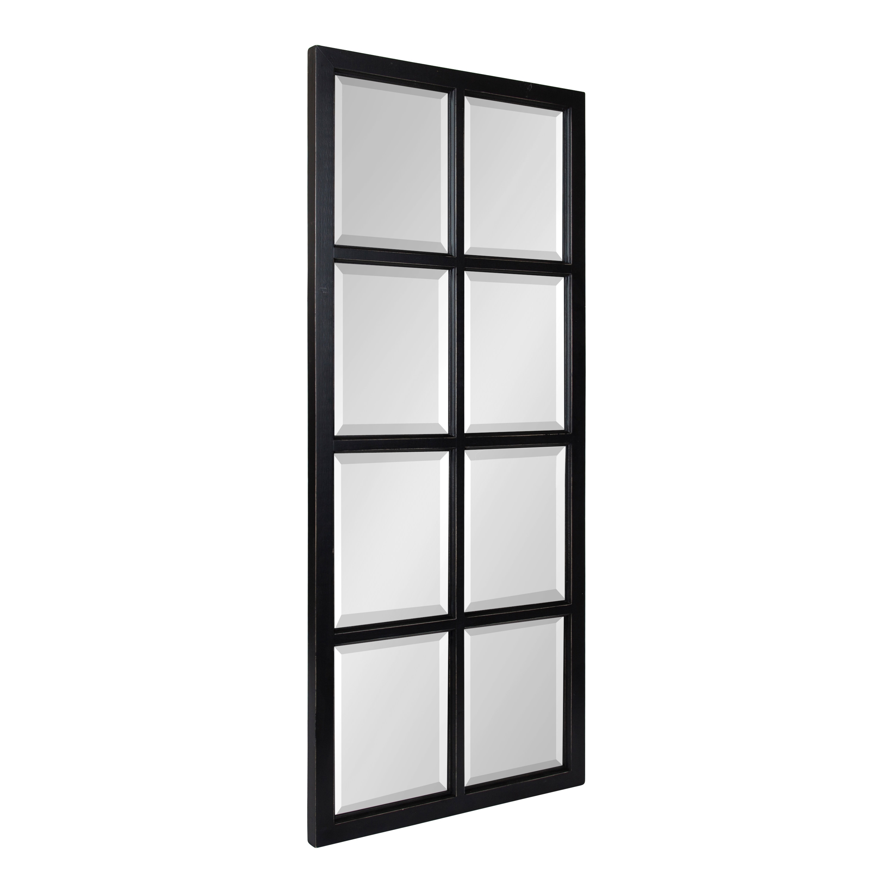 Kate and Laurel 218121 Hogan 17.5-Inches W x 41.5-Inches H Rectangle Black Framed Wall Mirror