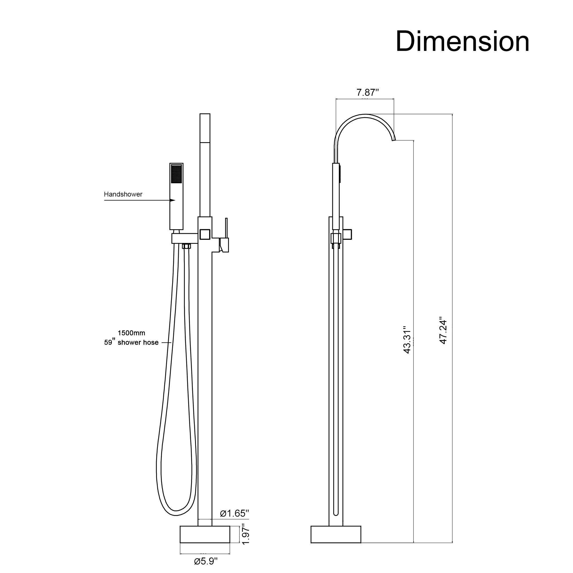 Clihome TC-228BG-BF Roman-Tub-Faucets - View #9