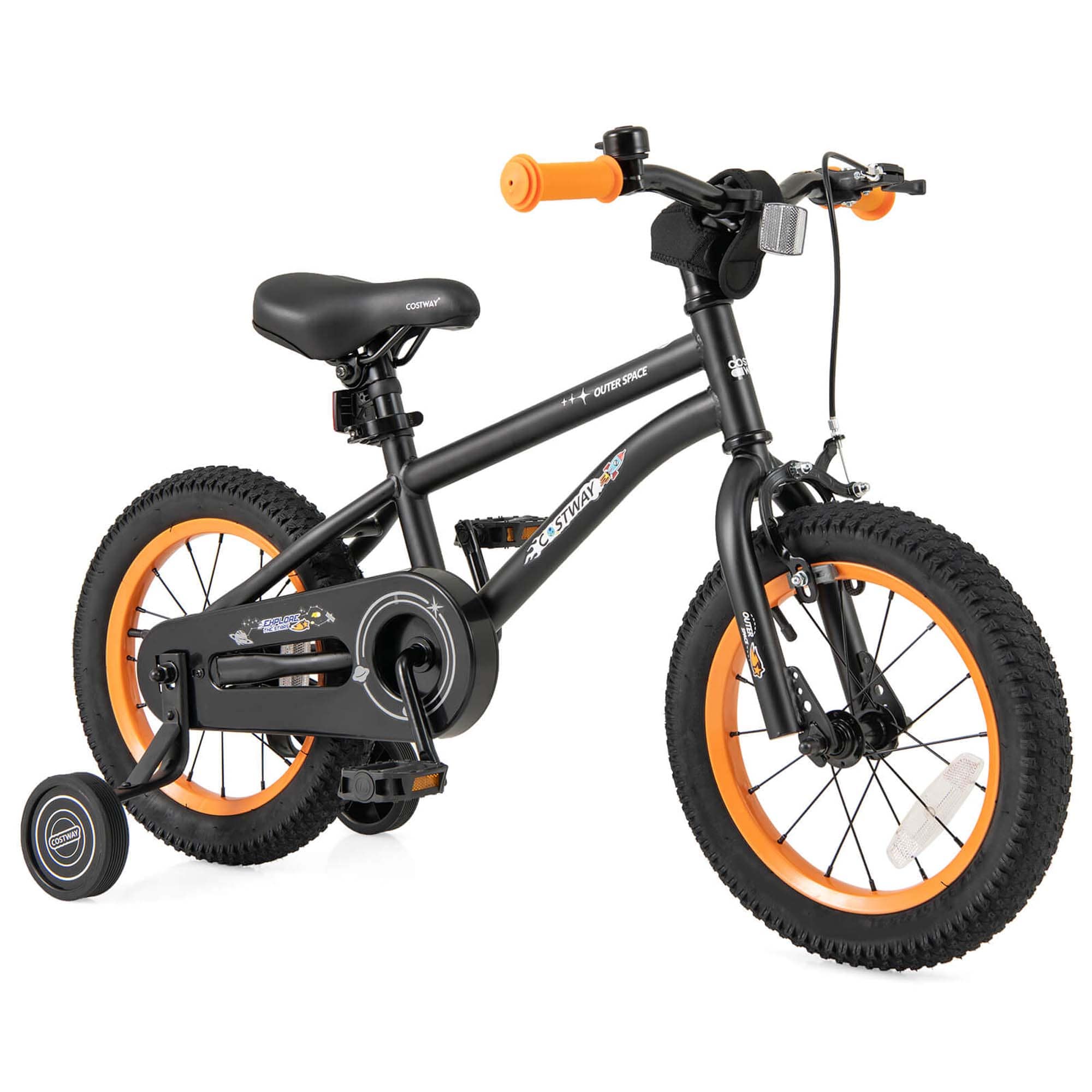 Costway  14-Inch Kid’s Bike for 3-5 Years Old with Adjustable Saddle and Anti-slip Handlebar Black