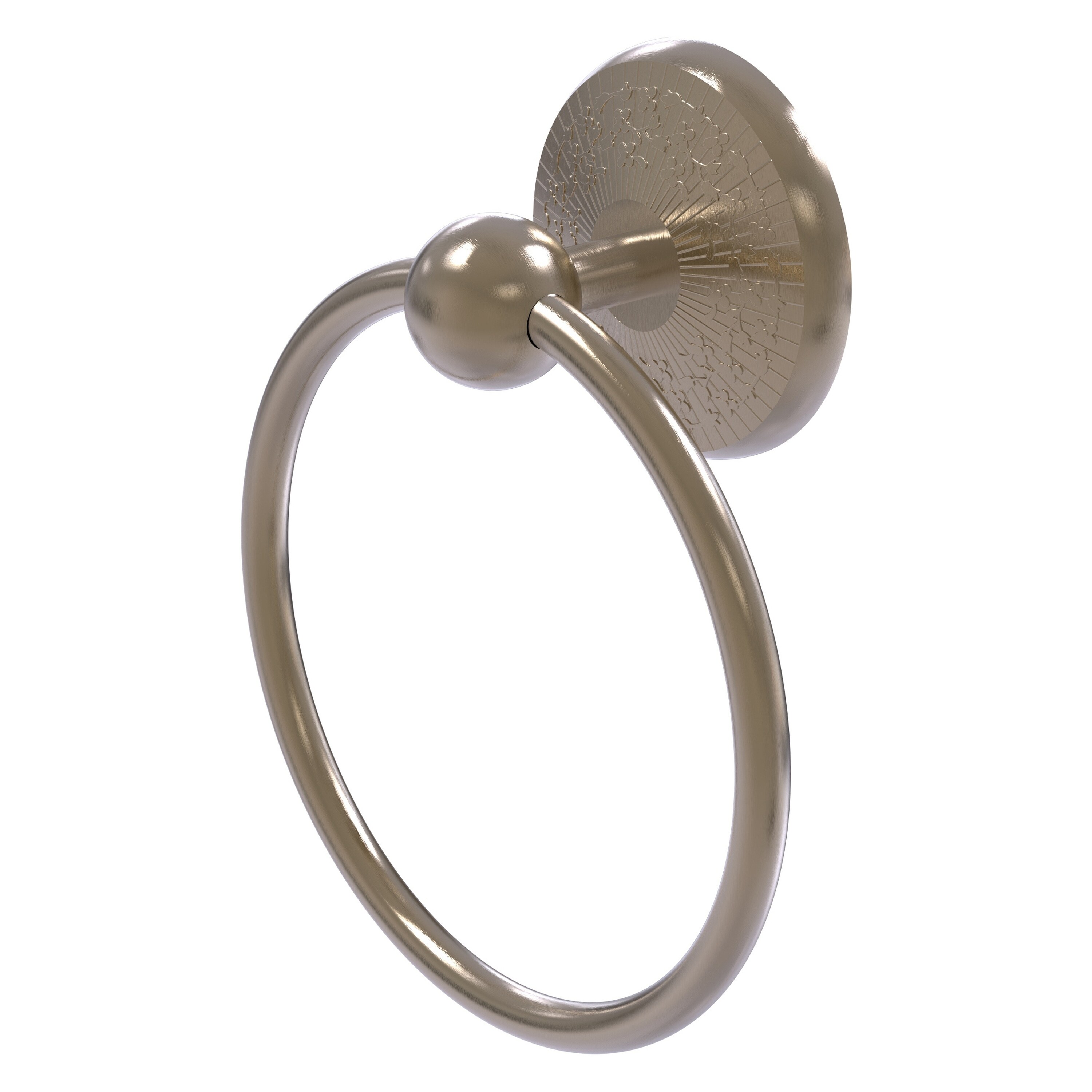 Allied Brass MC-16-PEW Monte Carlo Antique Pewter Wall mount Single Towel Ring