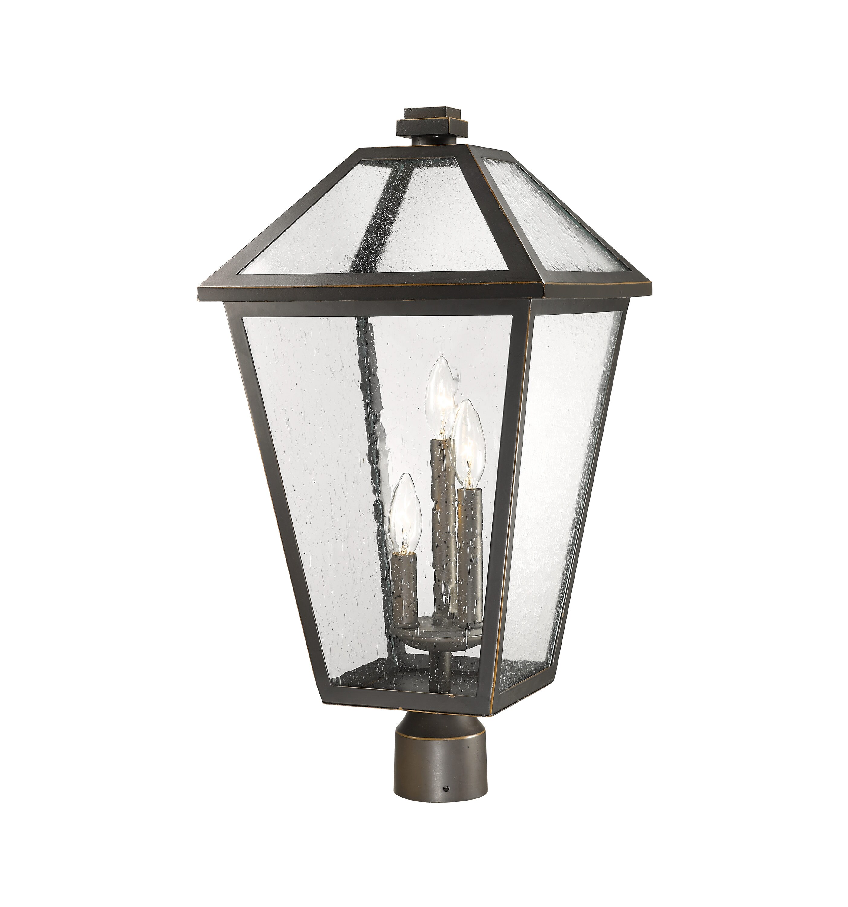 Z-Lite 579PHXLR-ORB Talbot 23.75-in Oil Rubbed Bronze Transitional Outdoor Light post lantern