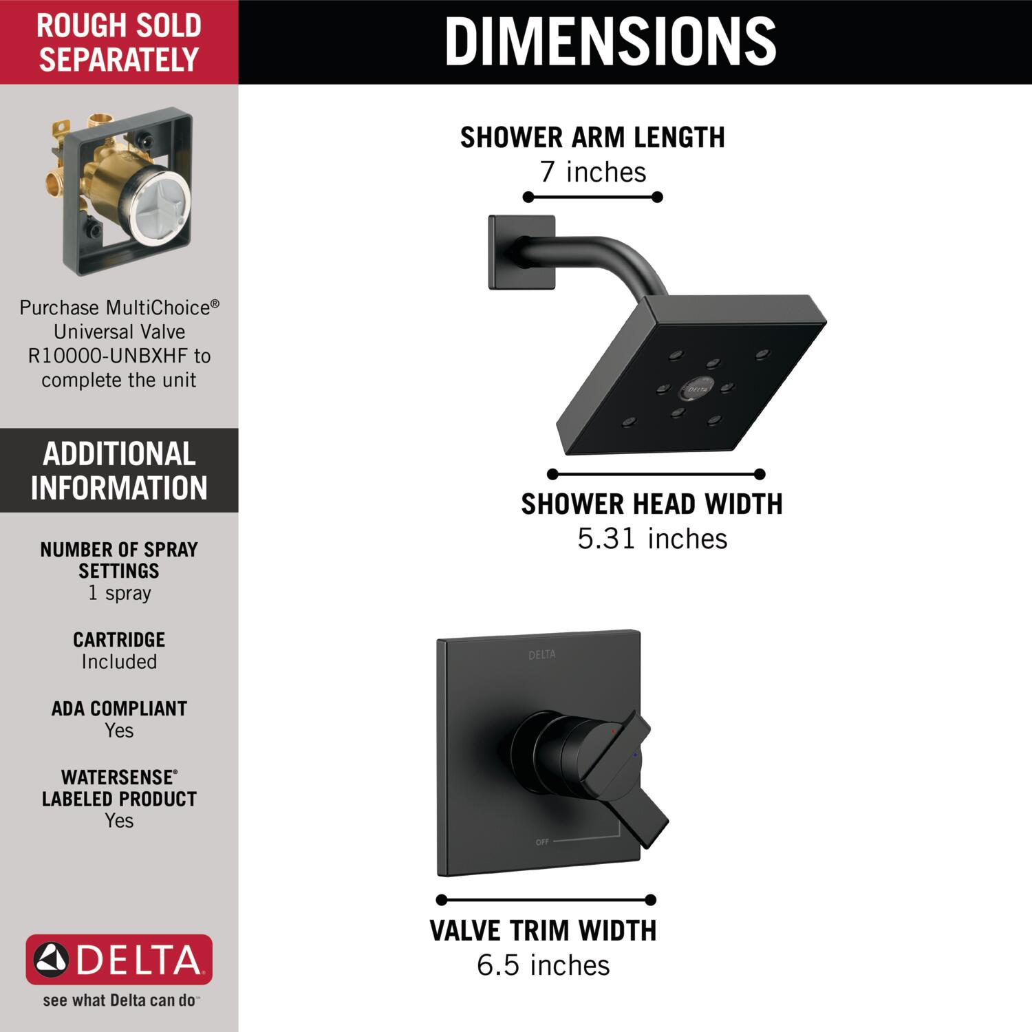 Delta T17267-BL Tub-Shower-Faucets - View #3