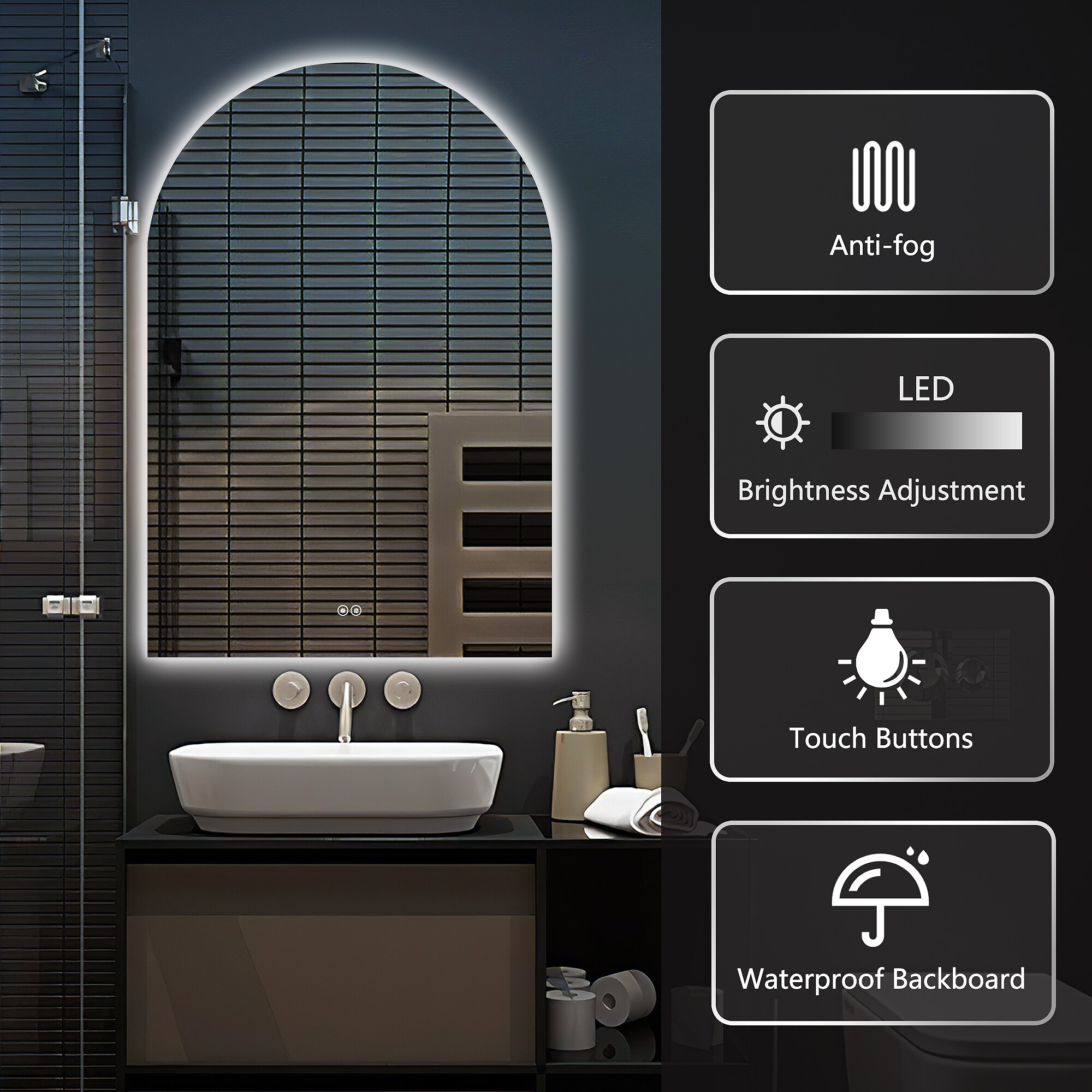 Dovelina LS-A-MR03052 Framed-Bath-Mirrors - View #5