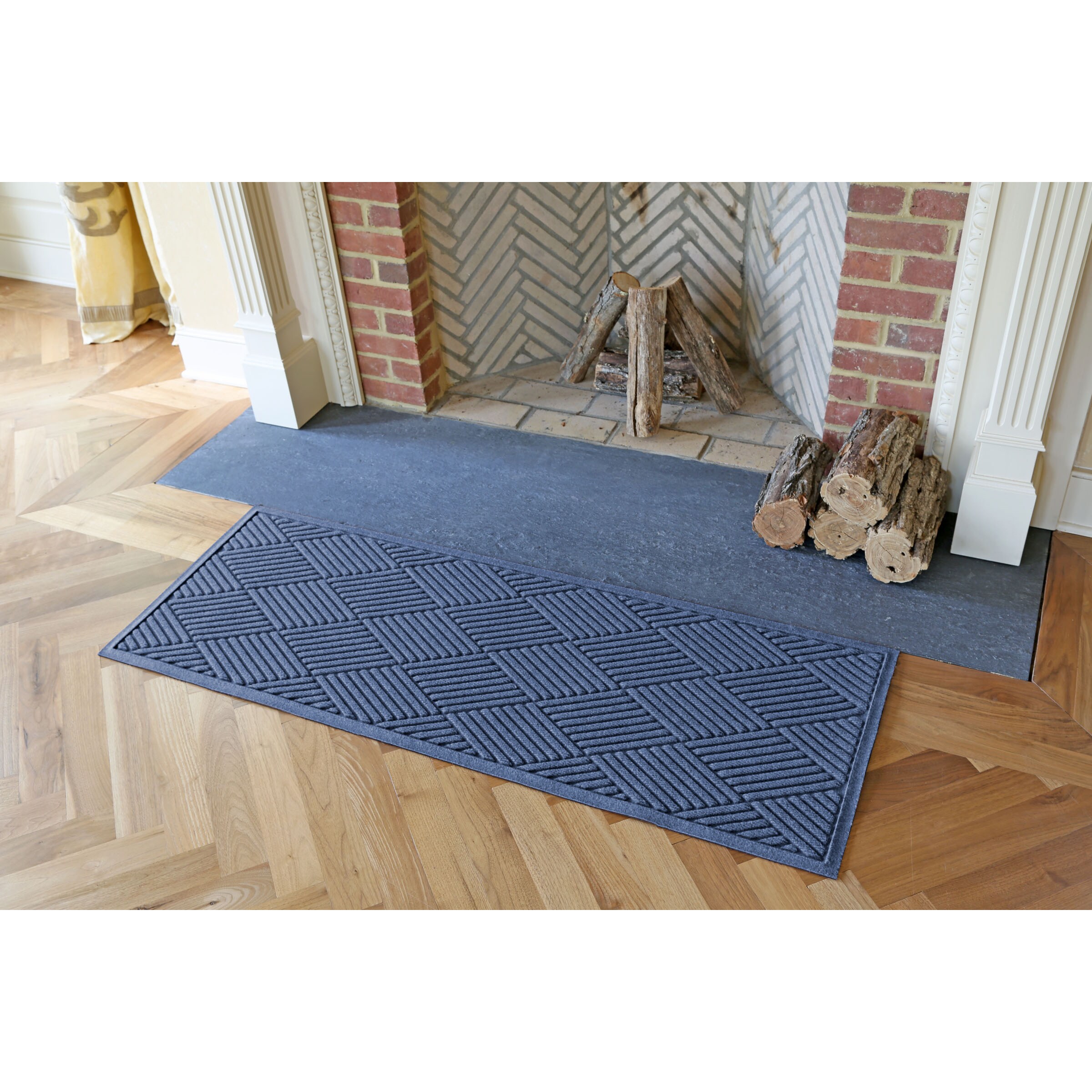 Bungalow Flooring 2-ft x 3-ft Slate Grey Rectangular Indoor Decorative Door  Mat in the Mats department at