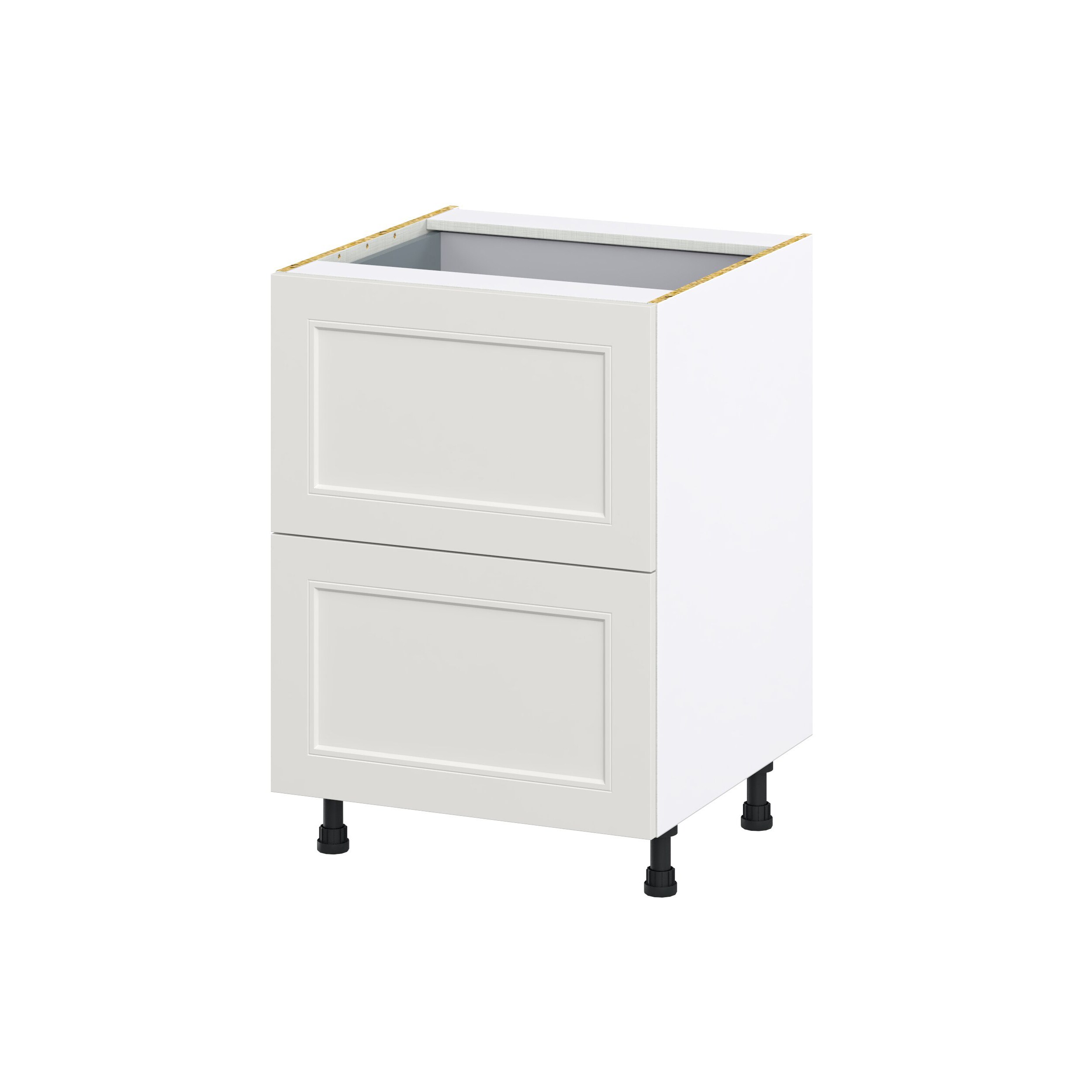 Hugo&Borg DSB2D24I1-BE Belcourt 24-in W x 34.5-in H x 24-in D Painted Light Gray 3 -Drawers Drawer Base Fully assembled Cabinet (Recessed Panel Shaker)