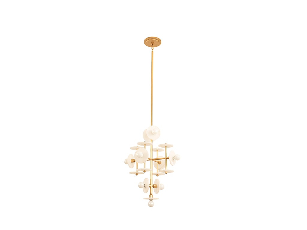 Amani Royal Gold 9-Light Modern LED Chandelier