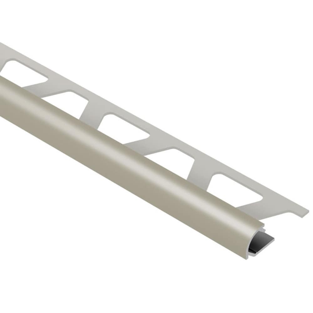 Schluter Systems RO80G Rondec 0.313-in W x 98.5-in L Grey color-coated aluminum Aluminum Bullnose Tile Edge Trim
