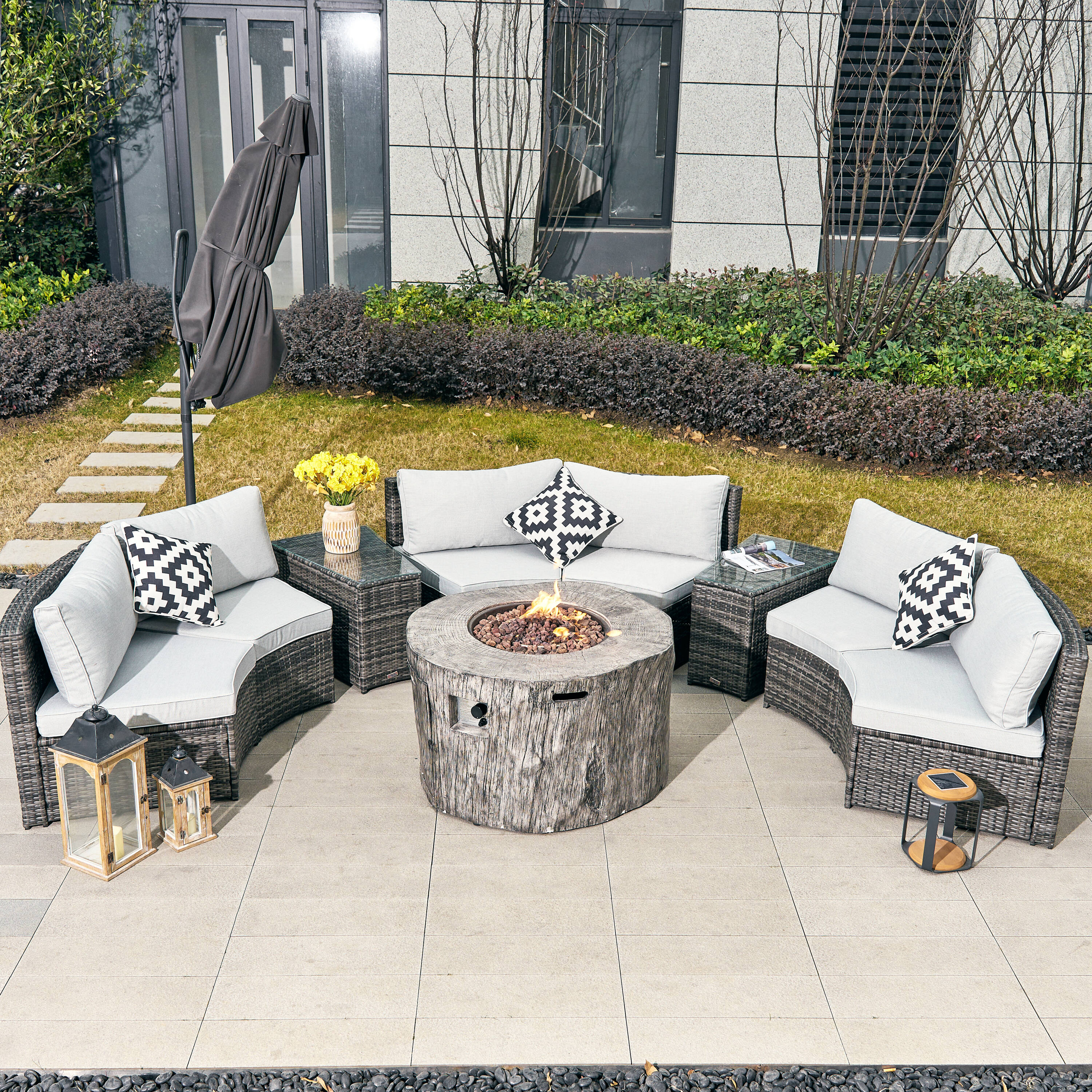 Direct Wicker DWS-1205B6S2T&2181G Patio-Conversation-Sets - View #4