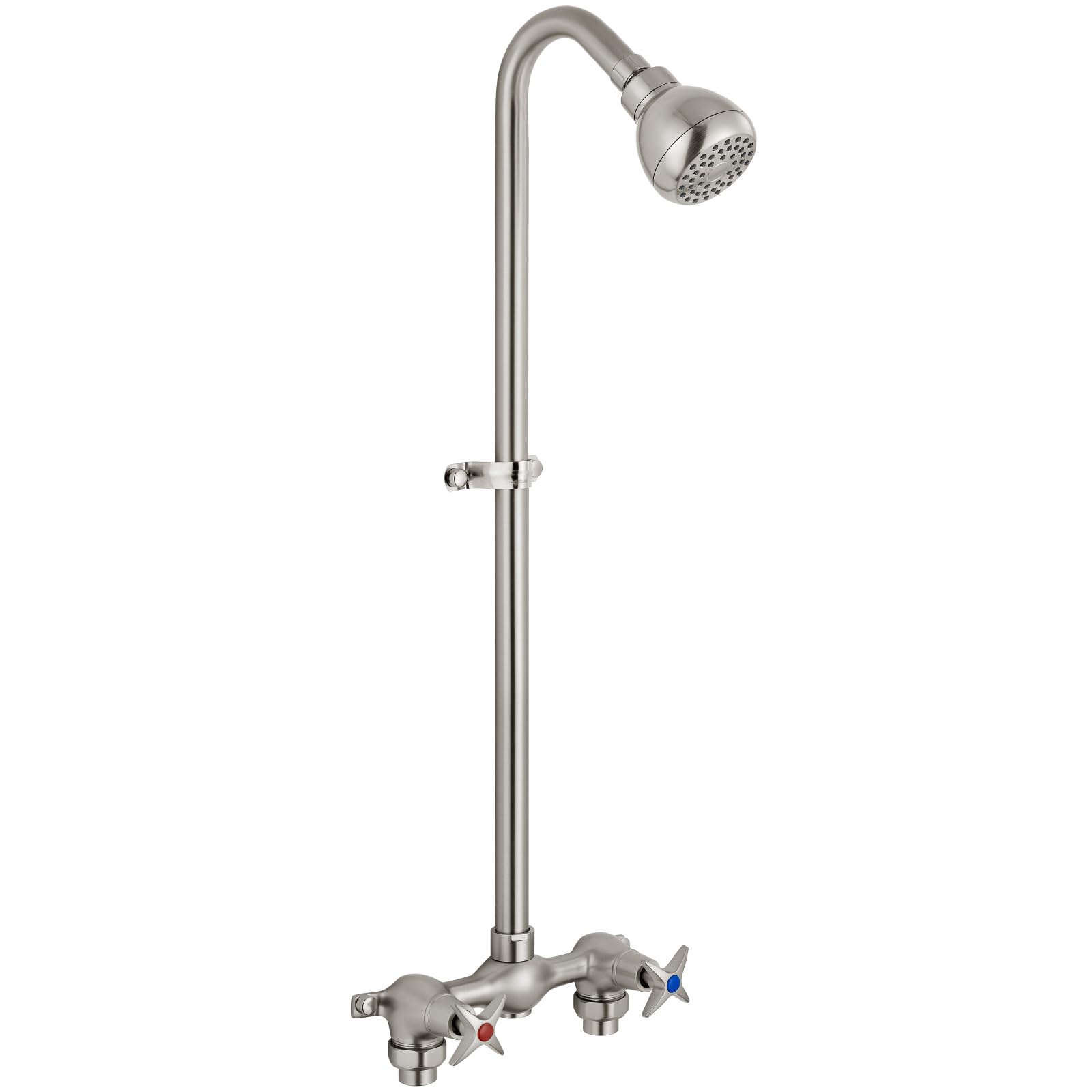 AOIZGMY  Outdoor Shower Kit Two Handle Exposed Shower Fixture with High Pressure Showerhead Solid Brass Valve 6 Inch Center Complete Outdoor