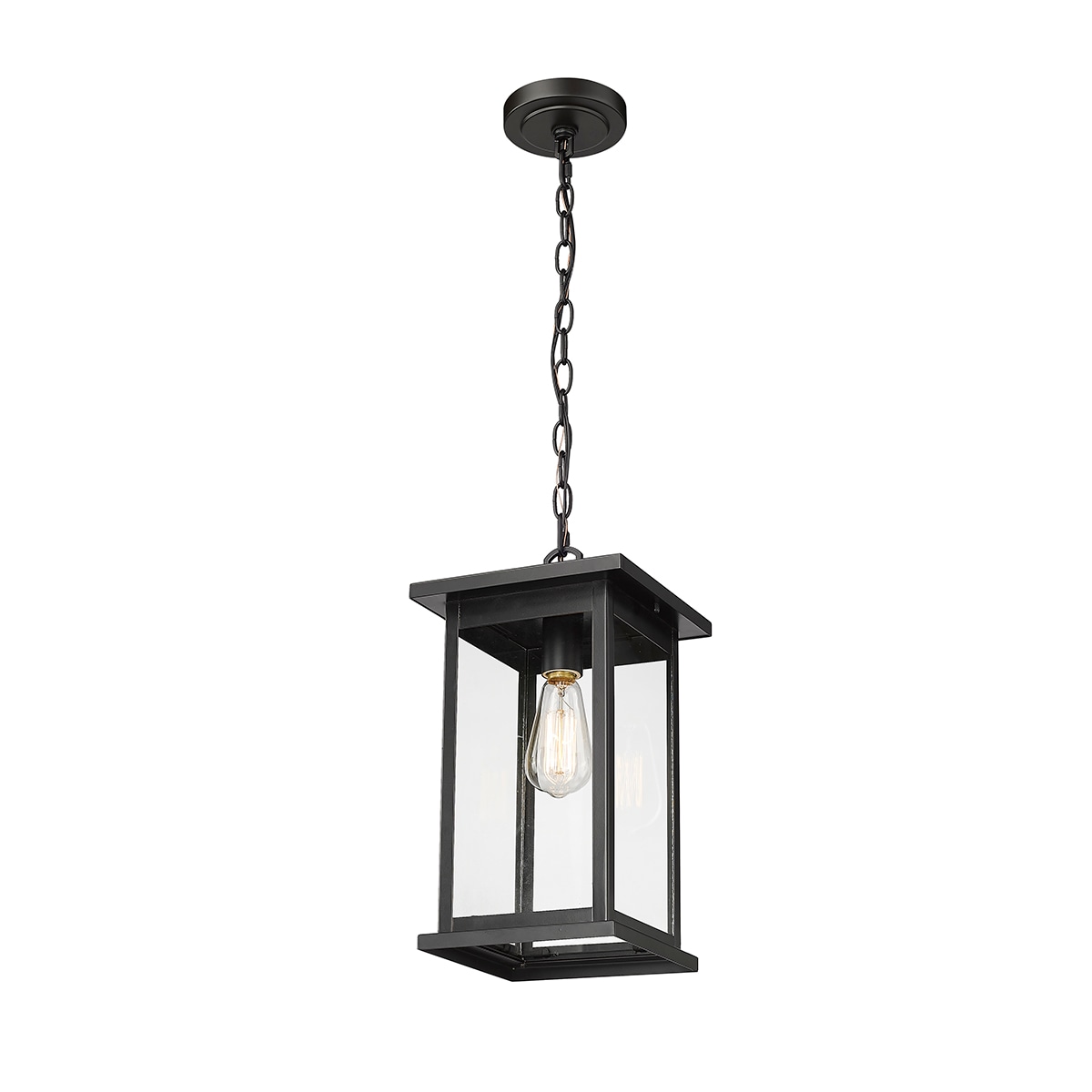 Millennium Lighting Bowton Powder Coat Black Transitional Clear Glass ...