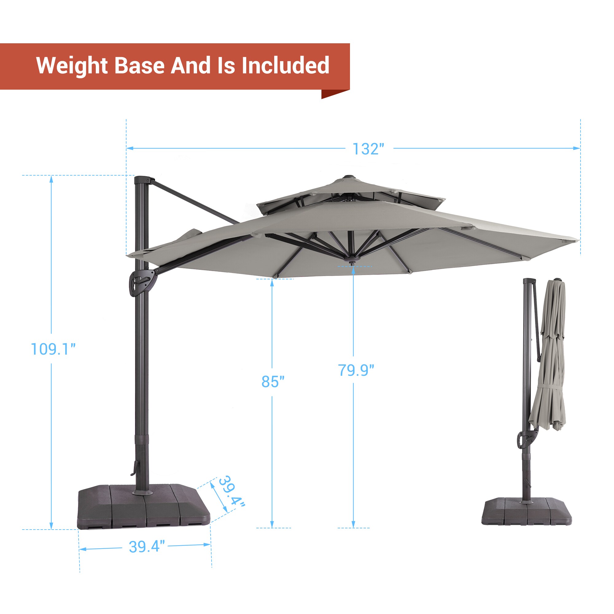 ACEGOSES LW-LED34GY-H Umbrellas-2 - View #2