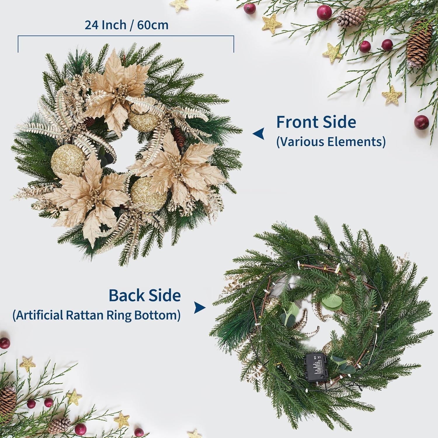 Garvee LSHQQPHK-36B5DBVP Artificial-Christmas-Garland - View #3
