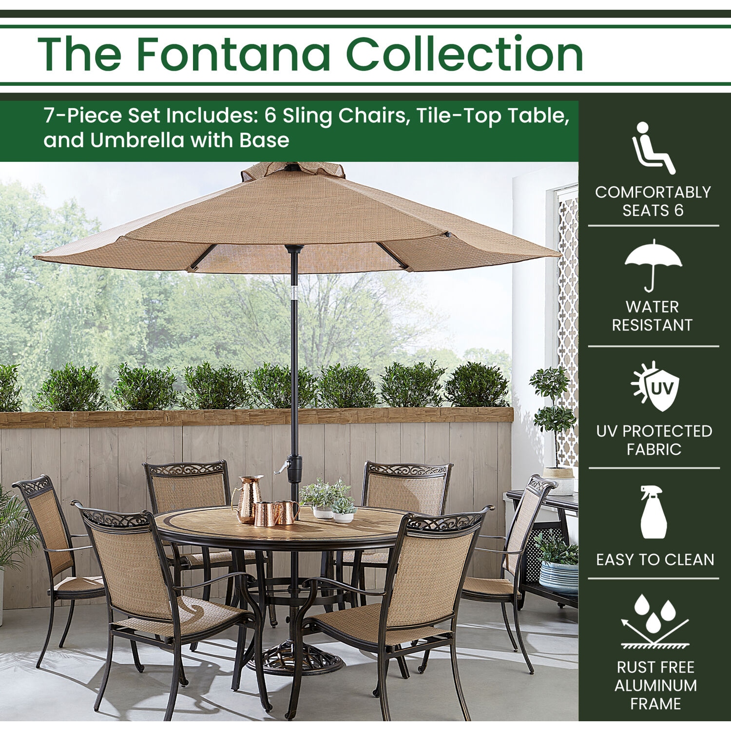 Hanover FNTDN7PCRDTN-SU Patio-Dining-Sets - View #2