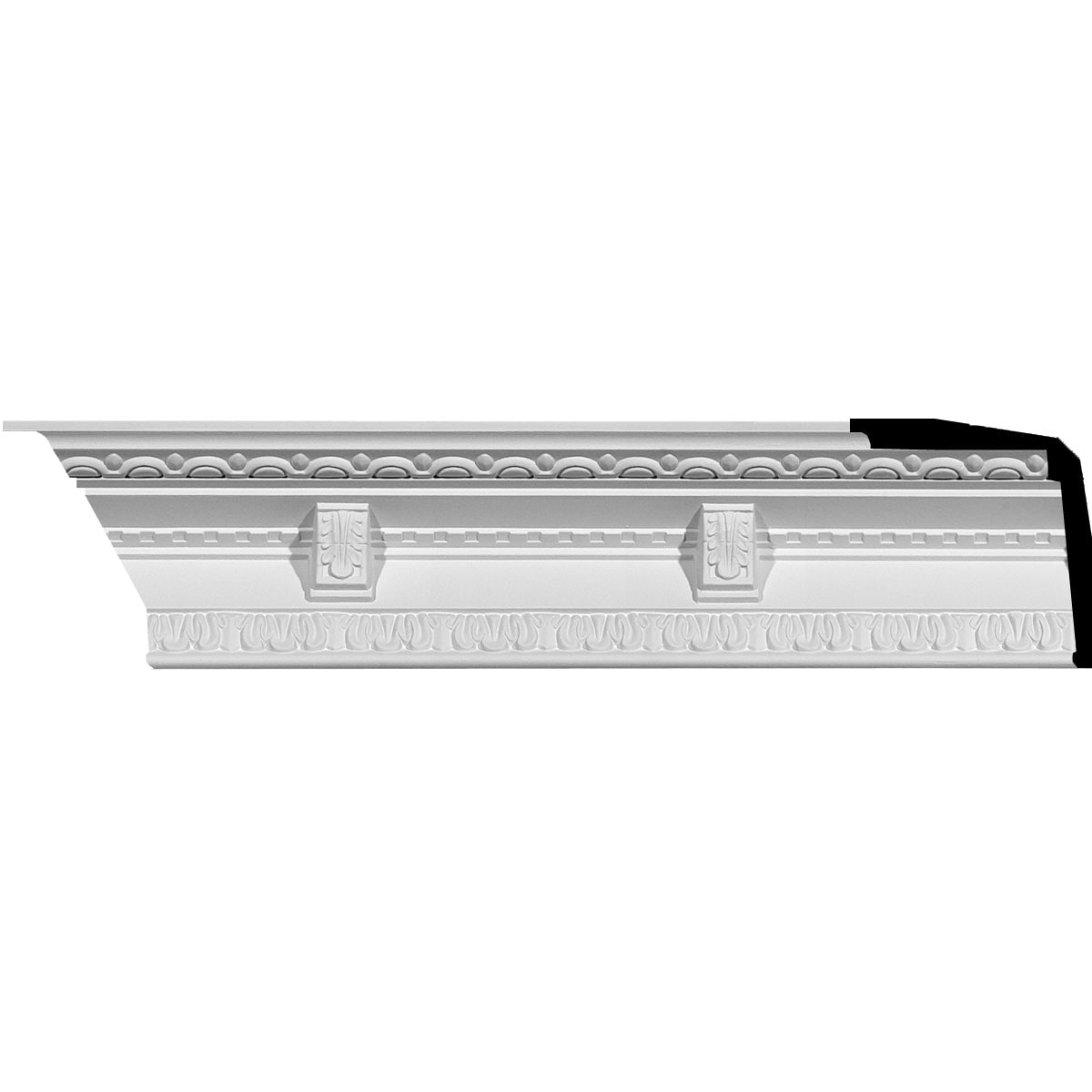 Granada Traditional White Polyurethane Crown Moulding