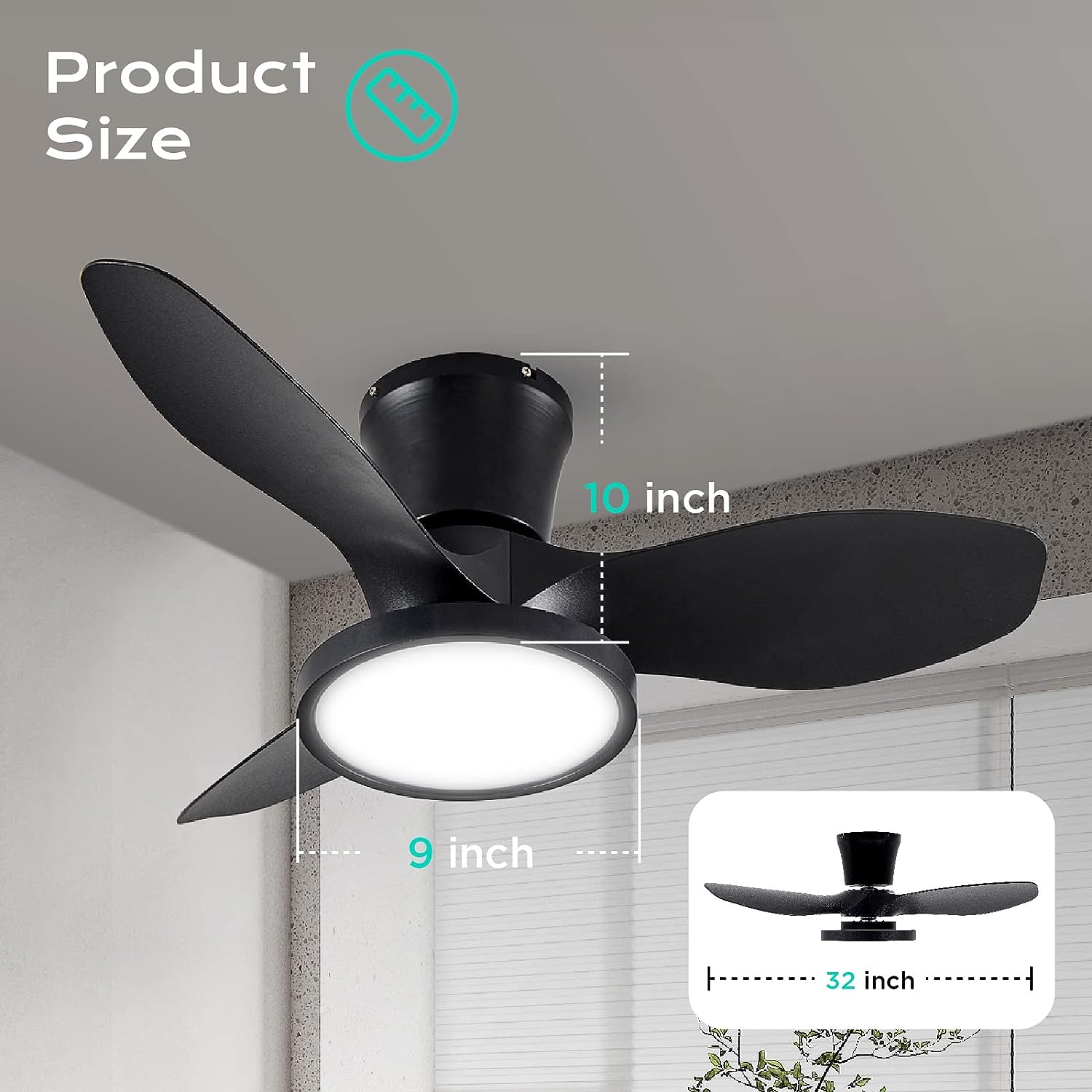 TALOYA TLY-F1-BK-X32 Ceiling-Fans - View #4