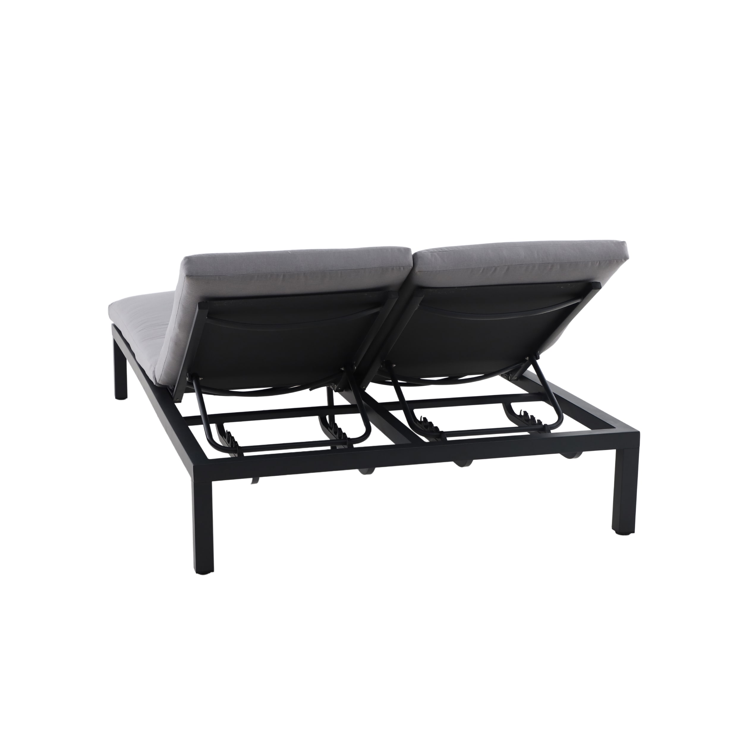 allen + roth Black Aluminum Frame Stationary Chaise Lounge Chair(s